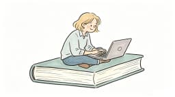 Three young professionals planning an AI video creator workflow in a clean geometric blue illustration