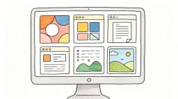 Gallery-style cover with nine colorful motion graphics tiles arranged in a clean grid