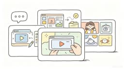 Editorial cover with storyboard frames, captions, and polished explainer scenes