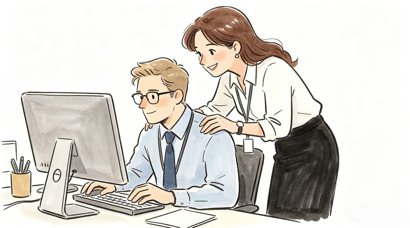 Designer working on animation software on desktop monitor
