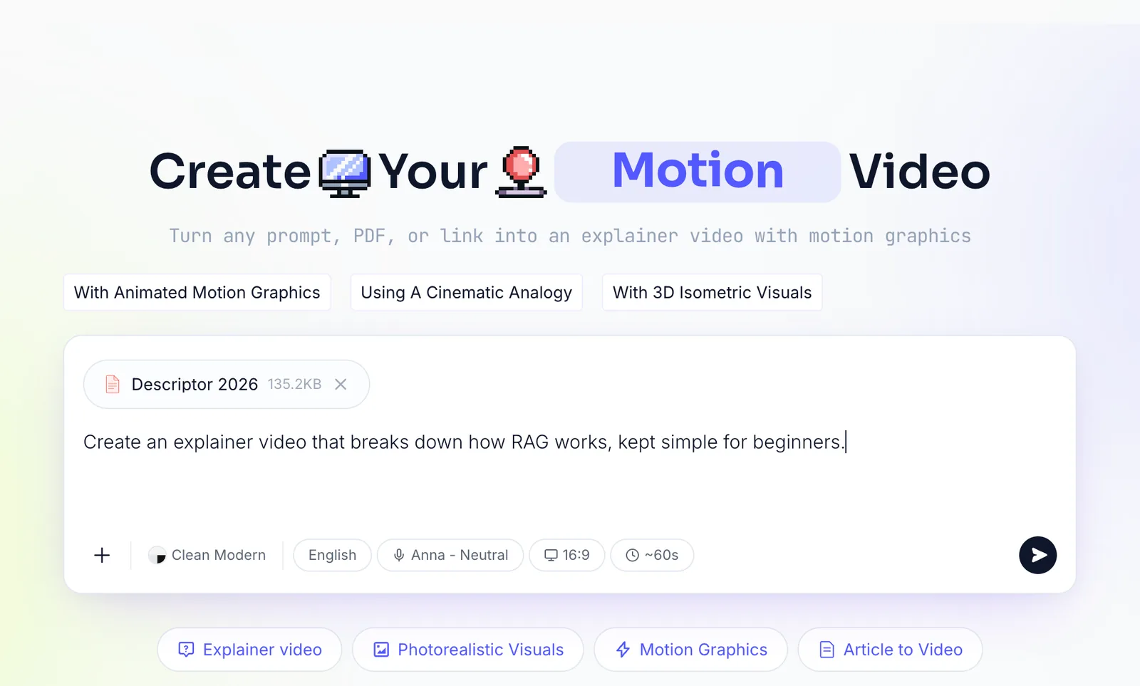 Turning a PDF document into an animated AI video with voiceover and subtitles