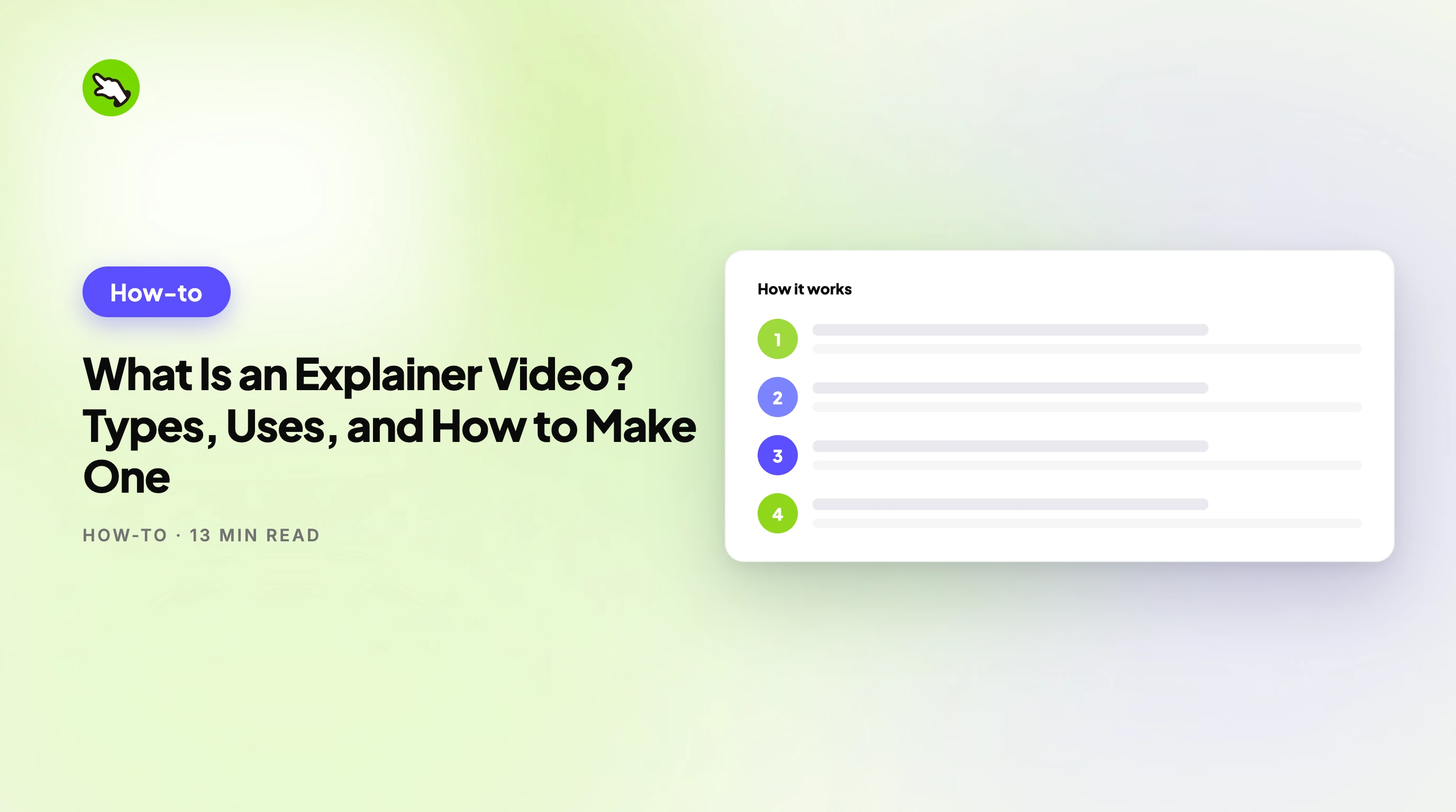 What is an explainer video: the main types, when to use each, and how to make one with AI