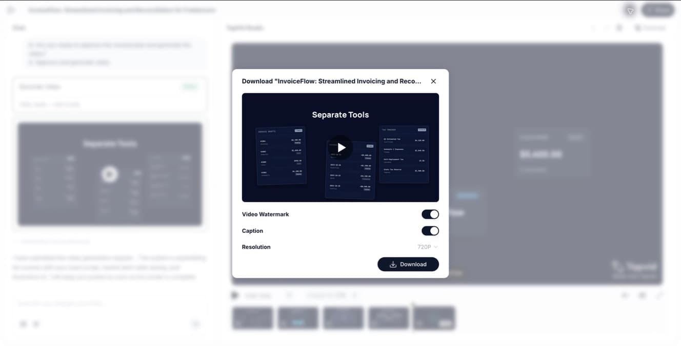 実測:watermark、字幕、resolutionを指定するTapVid export controls