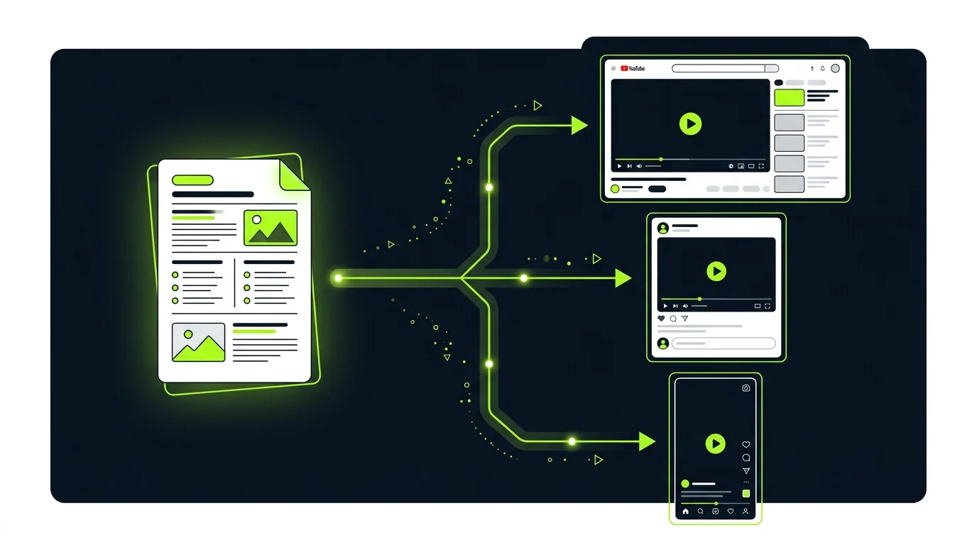 Newsletter-Inhalte als Video wiederverwertet über YouTube, LinkedIn und Social-Kanäle