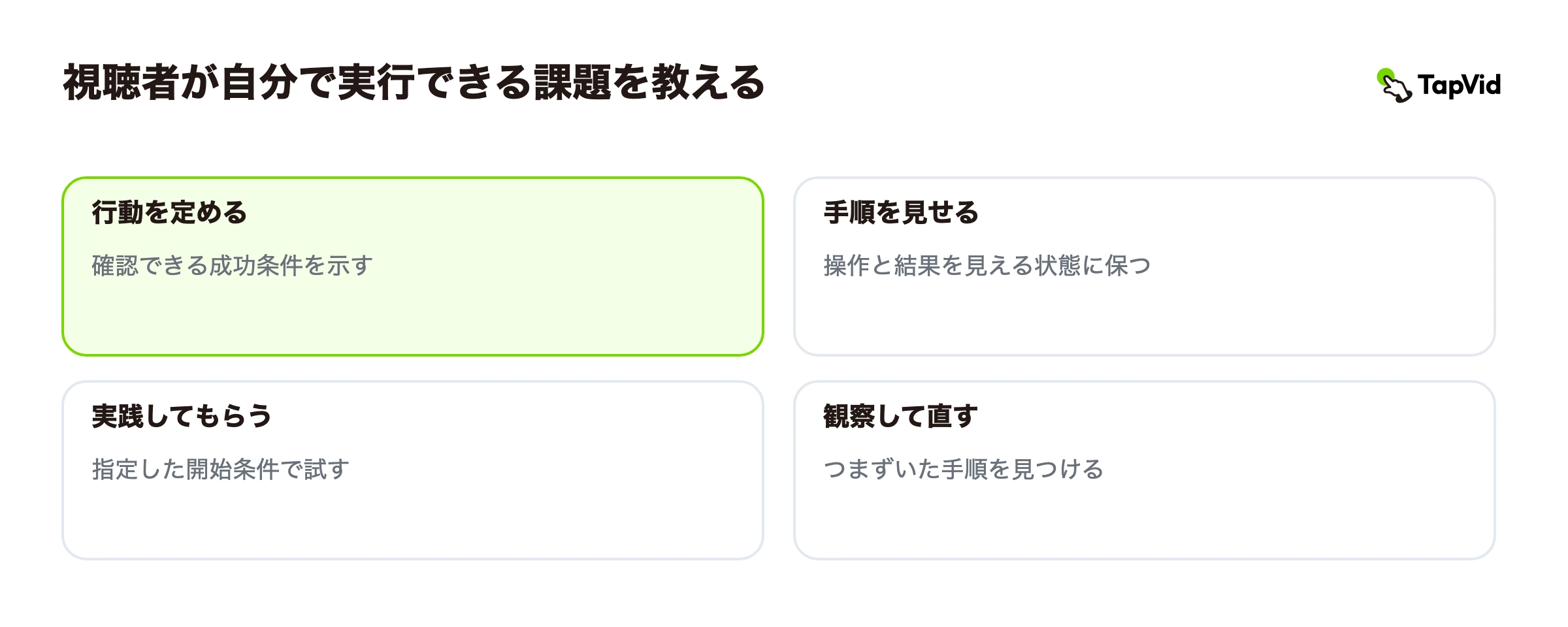 視聴者が実践できる解説動画の作り方