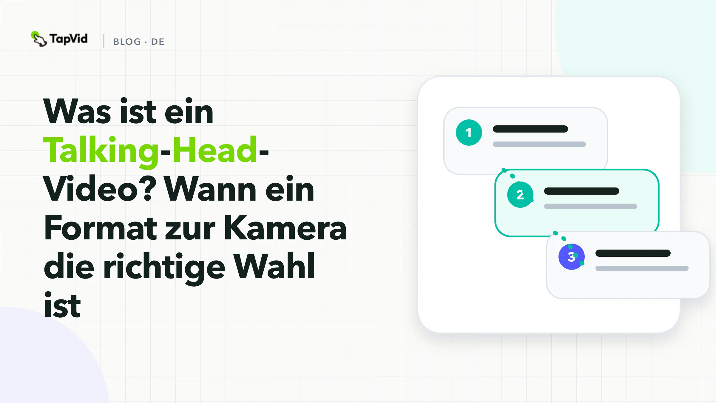 Person, Ausschnitt und Sprecherverantwortung ergeben zusammen ein Talking-Head-Format.