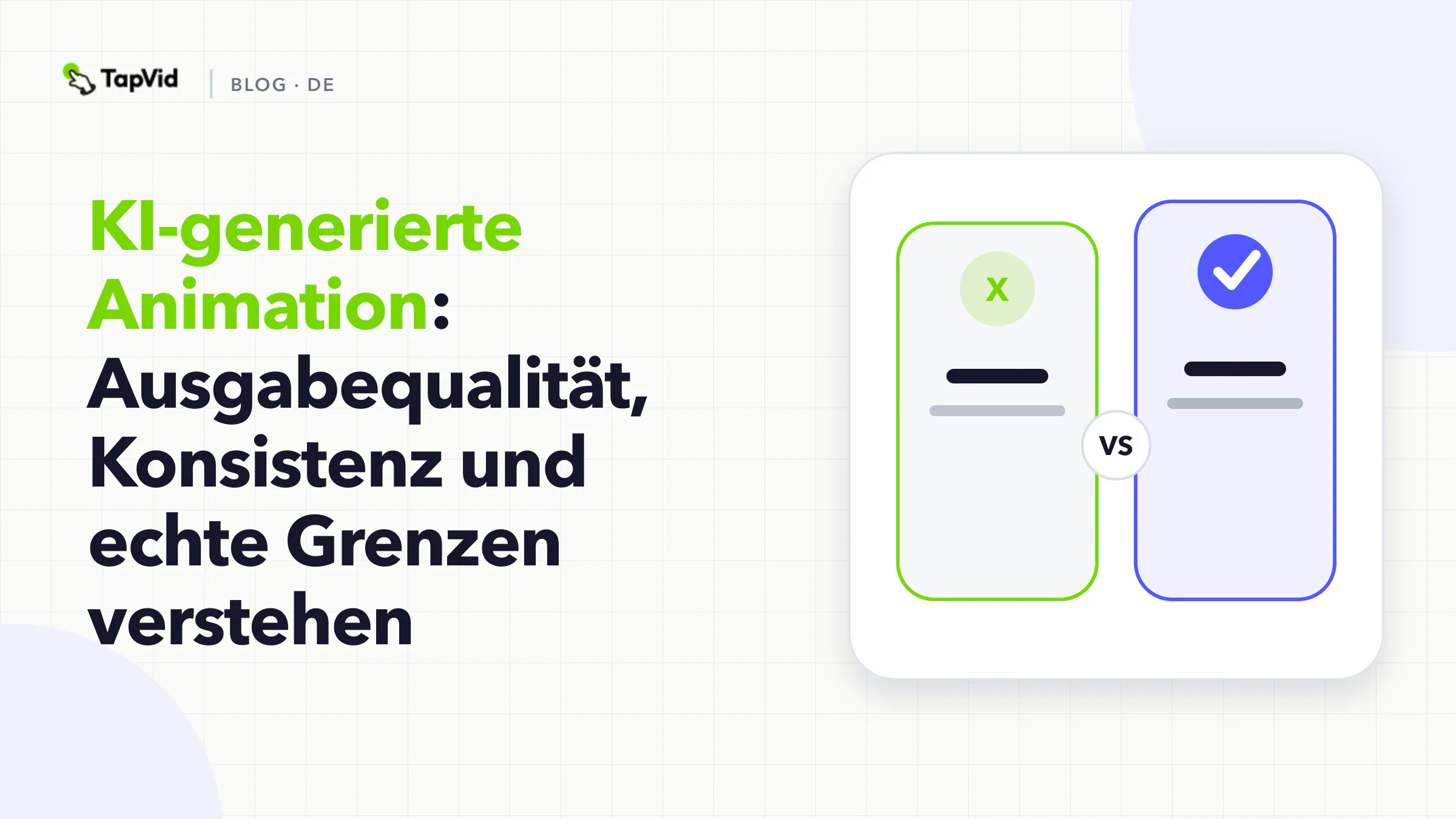 Qualität KI-generierter Animationen erklärt
