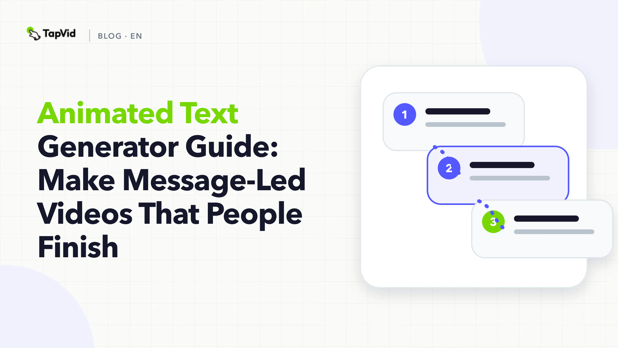 Animated Text Generator Message-Led Video