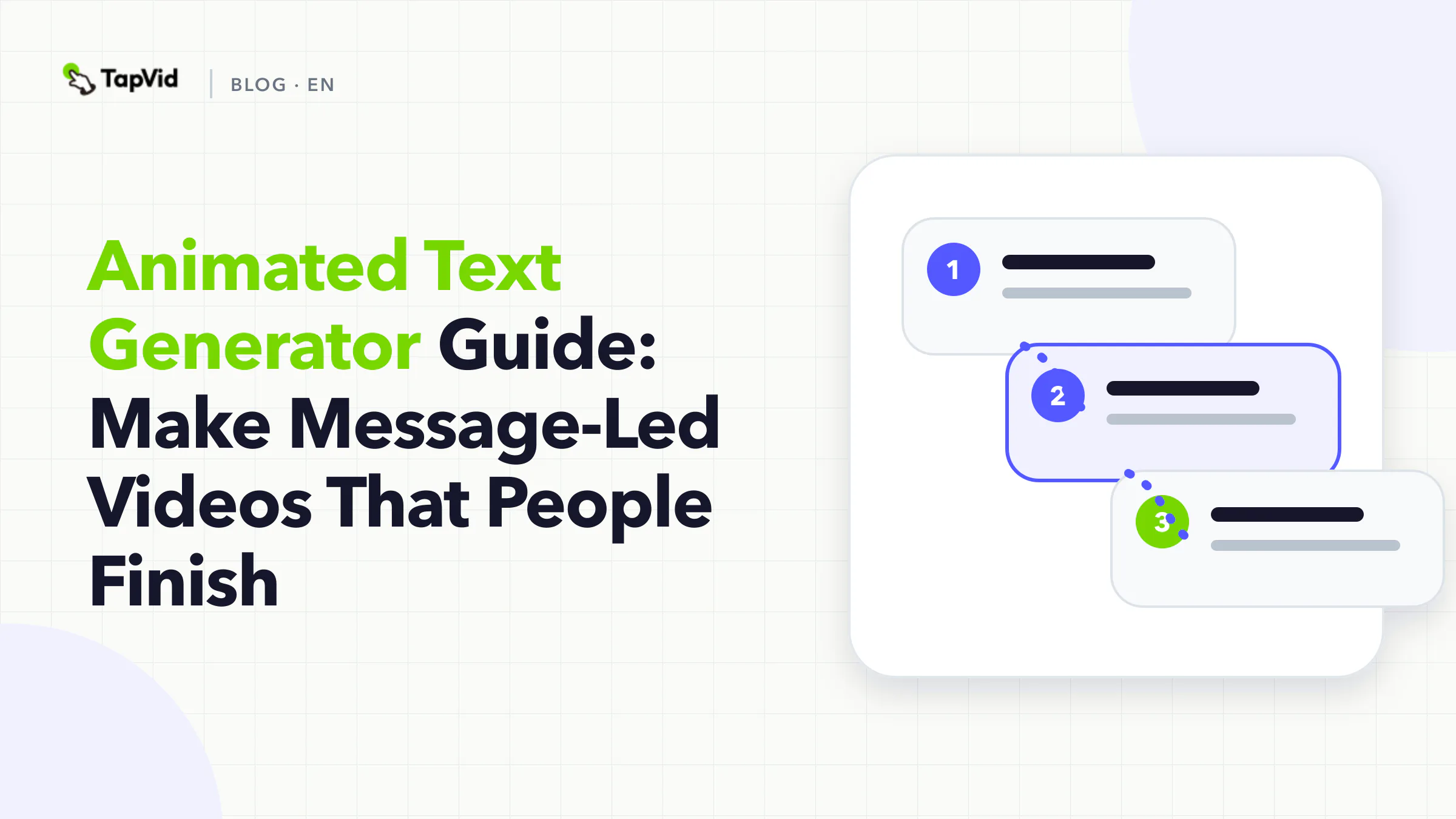 Animated Text Generator Message-Led Video