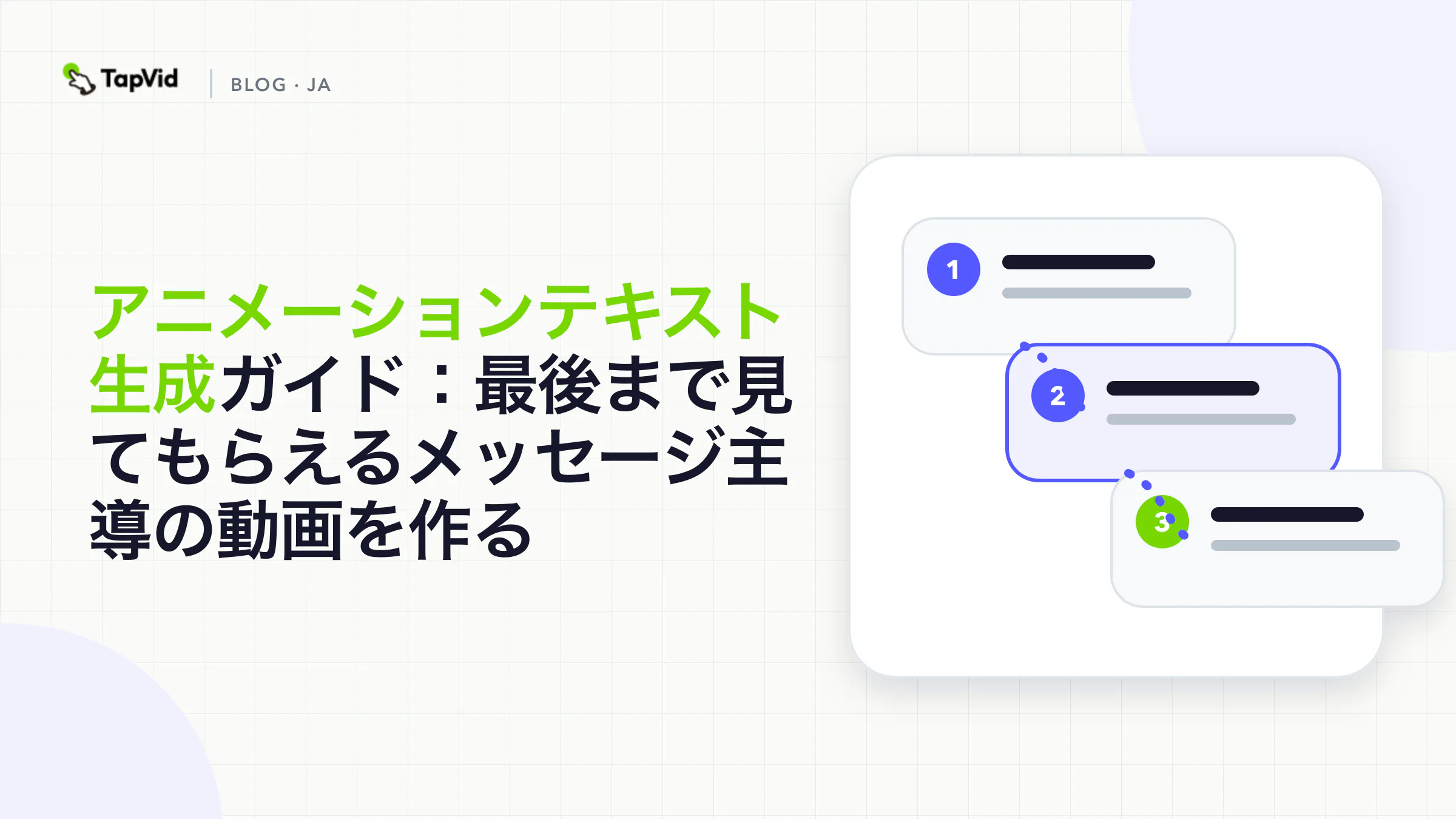 メッセージを軸にした動画向けアニメーションテキスト生成ツール