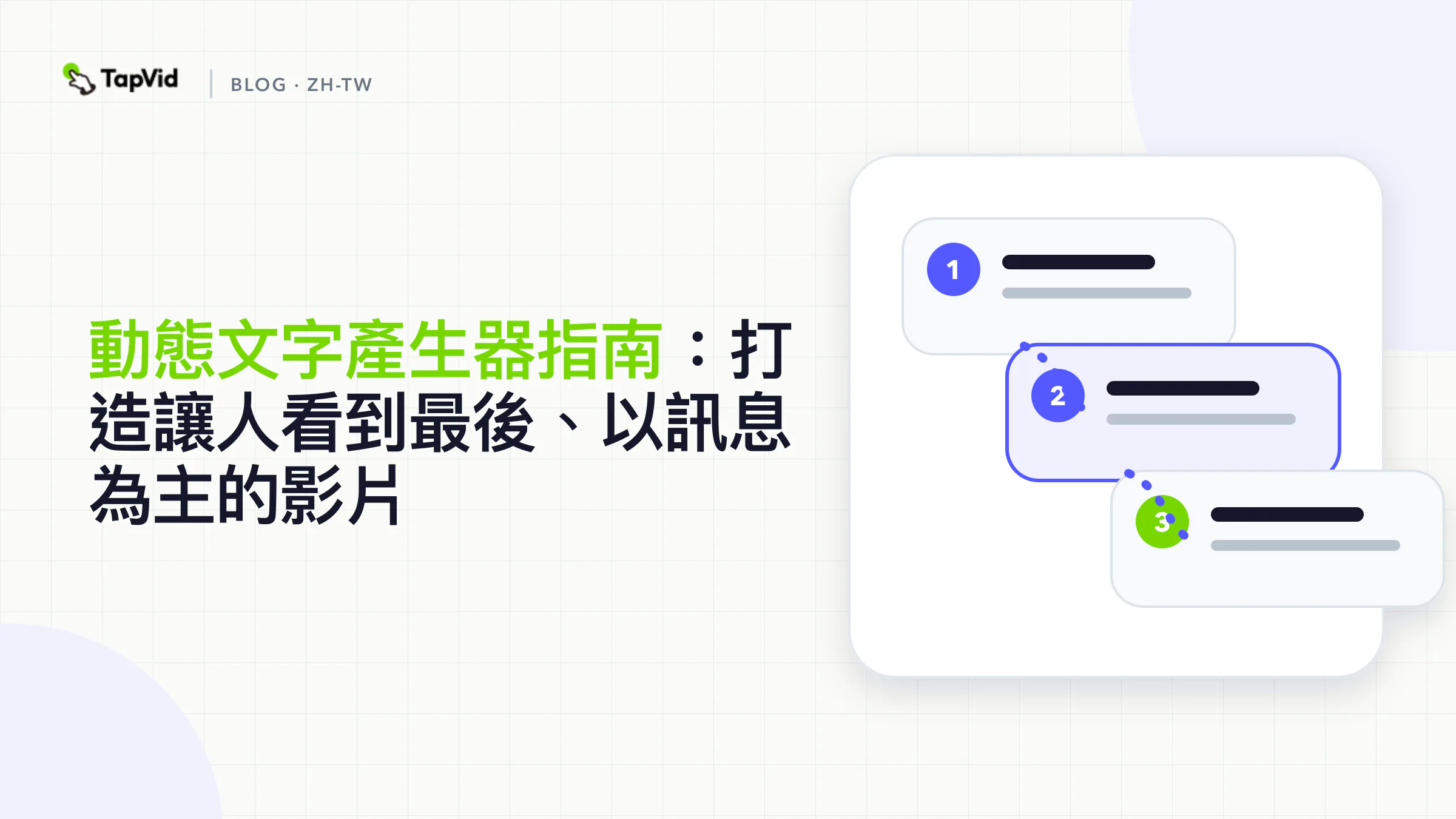 以訊息為主軸的影片動畫文字生成器