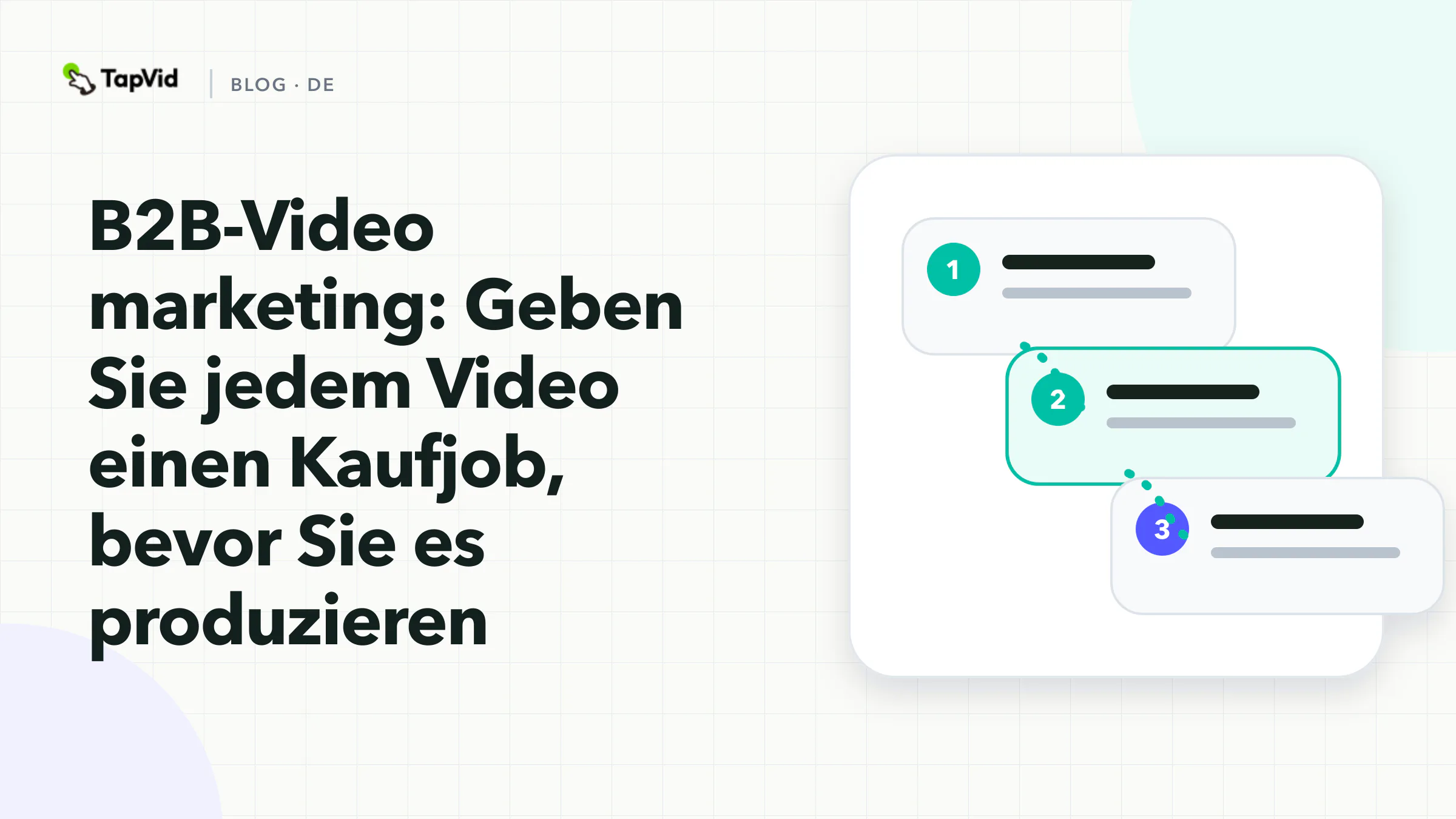 Committee-Job, Distribution-Surface und nächste Aktion als B2B-Videomarketing-Vertrag vor der Produktion