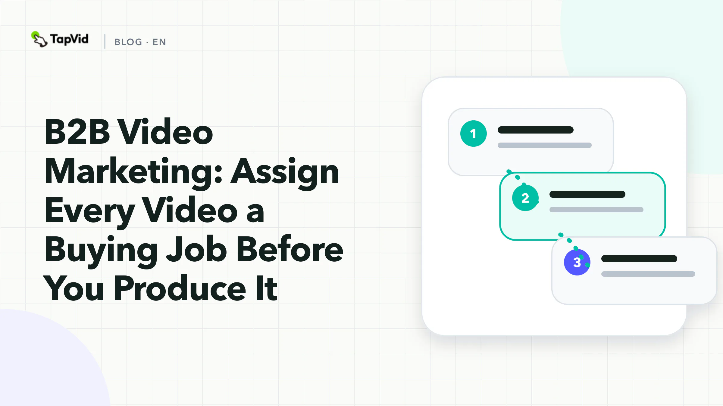 Committee job, distribution surface, and next action shown as the B2B video marketing contract before production