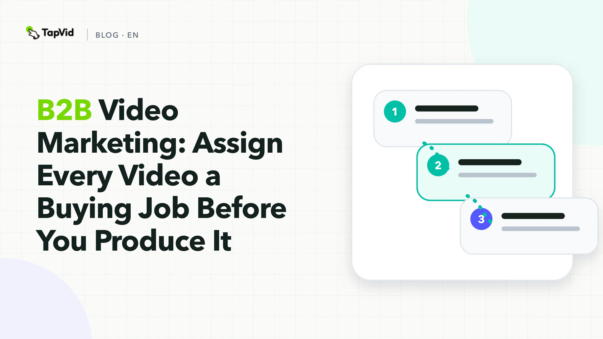 Committee job, distribution surface, and next action shown as the B2B video marketing contract before production