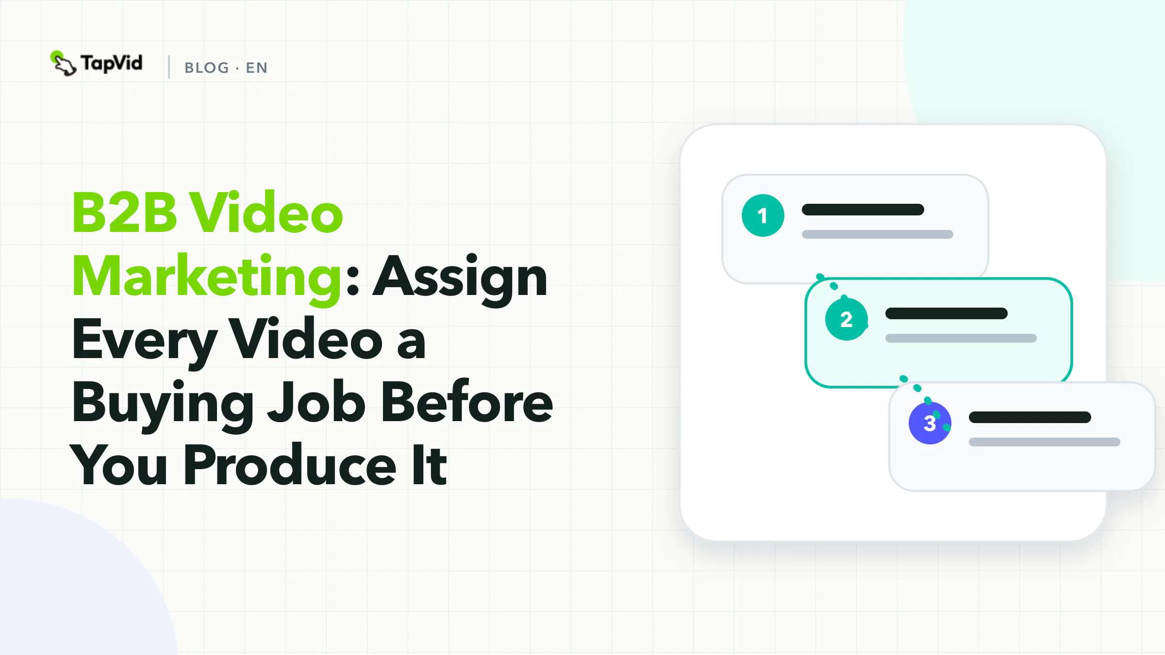 Committee job, distribution surface, and next action shown as the B2B video marketing contract before production
