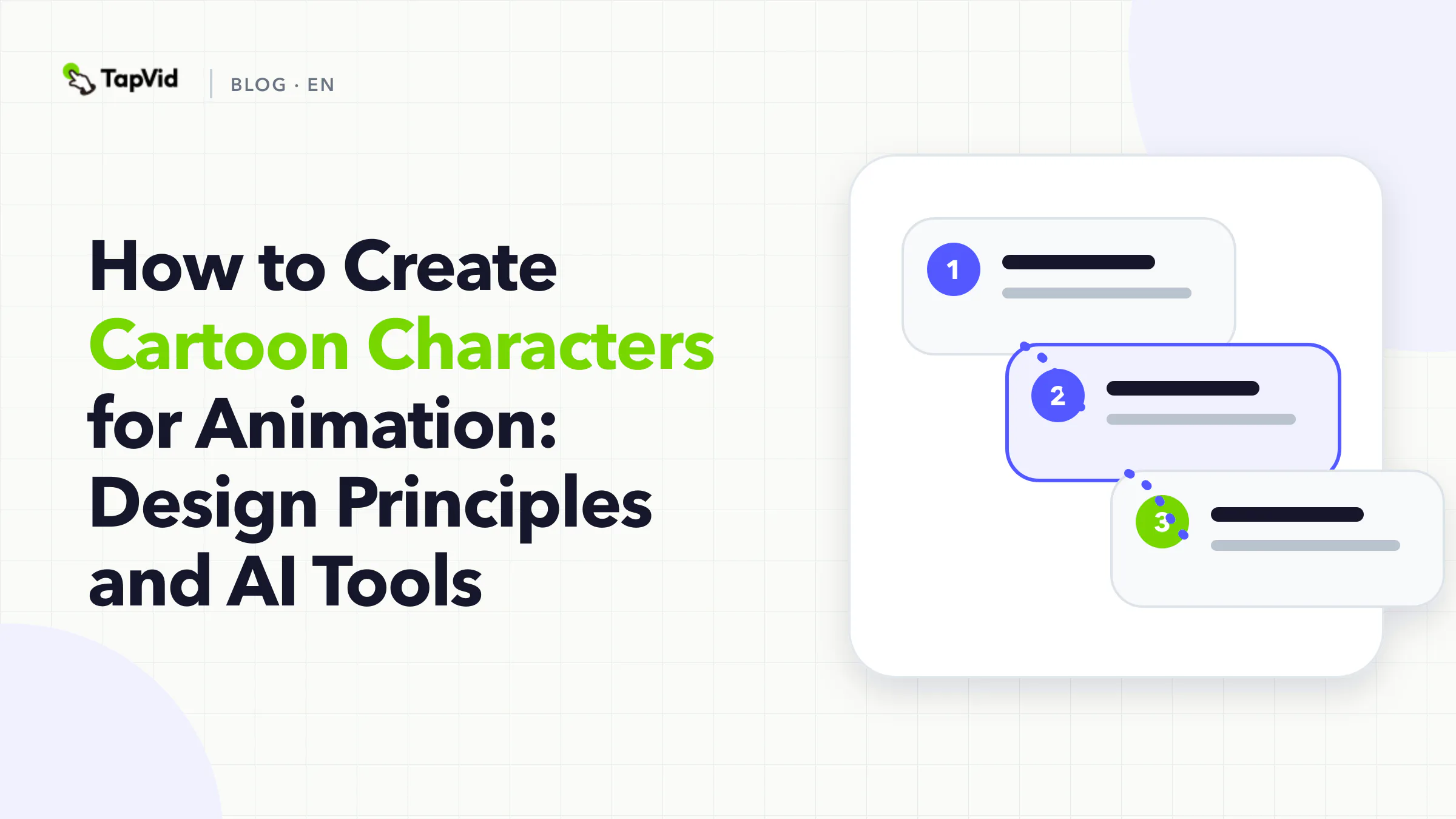 Cartoon Characters for Animation Design Principles + AI Tools