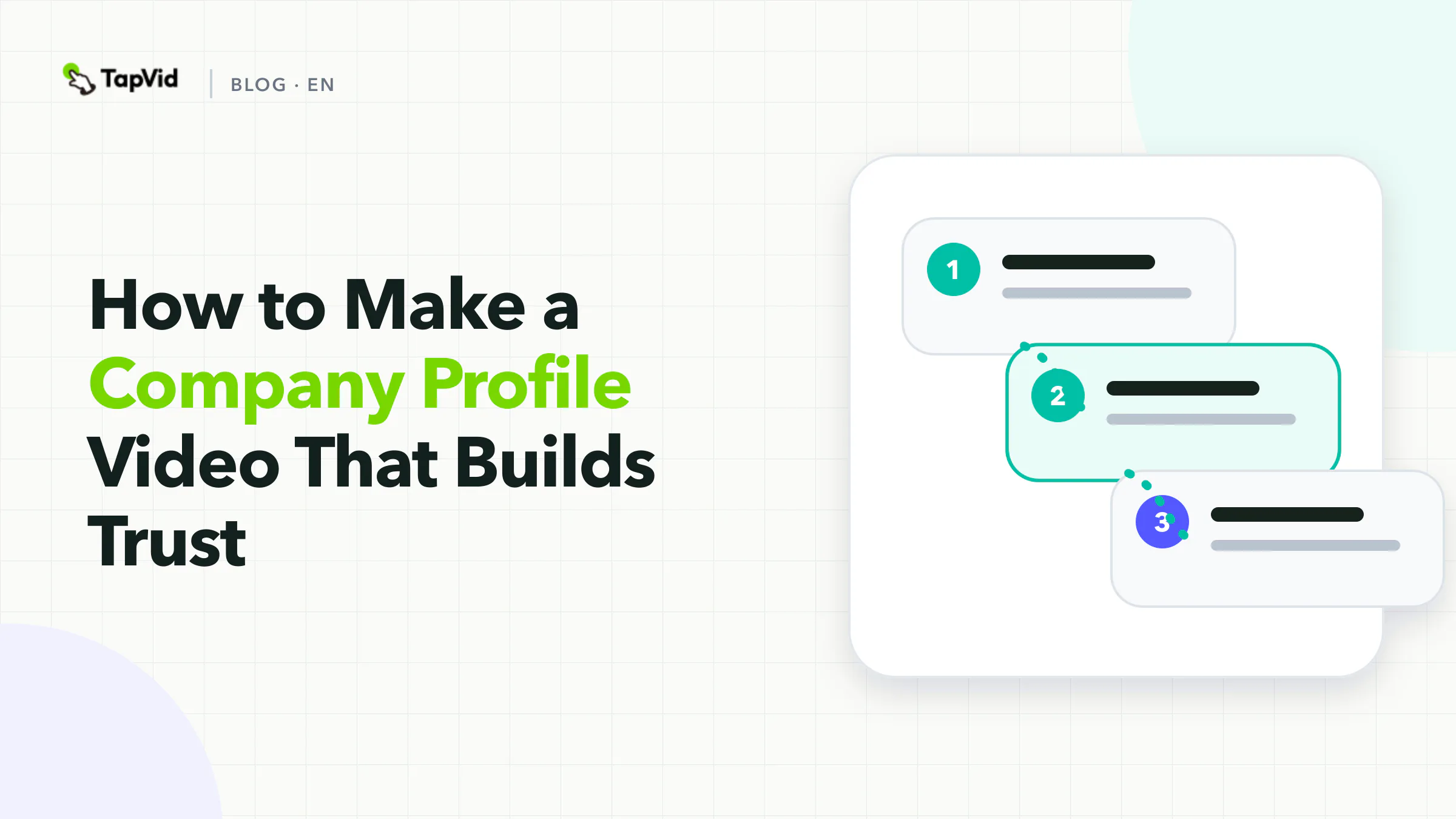 Company profile video guide with a job, proof, and action framework