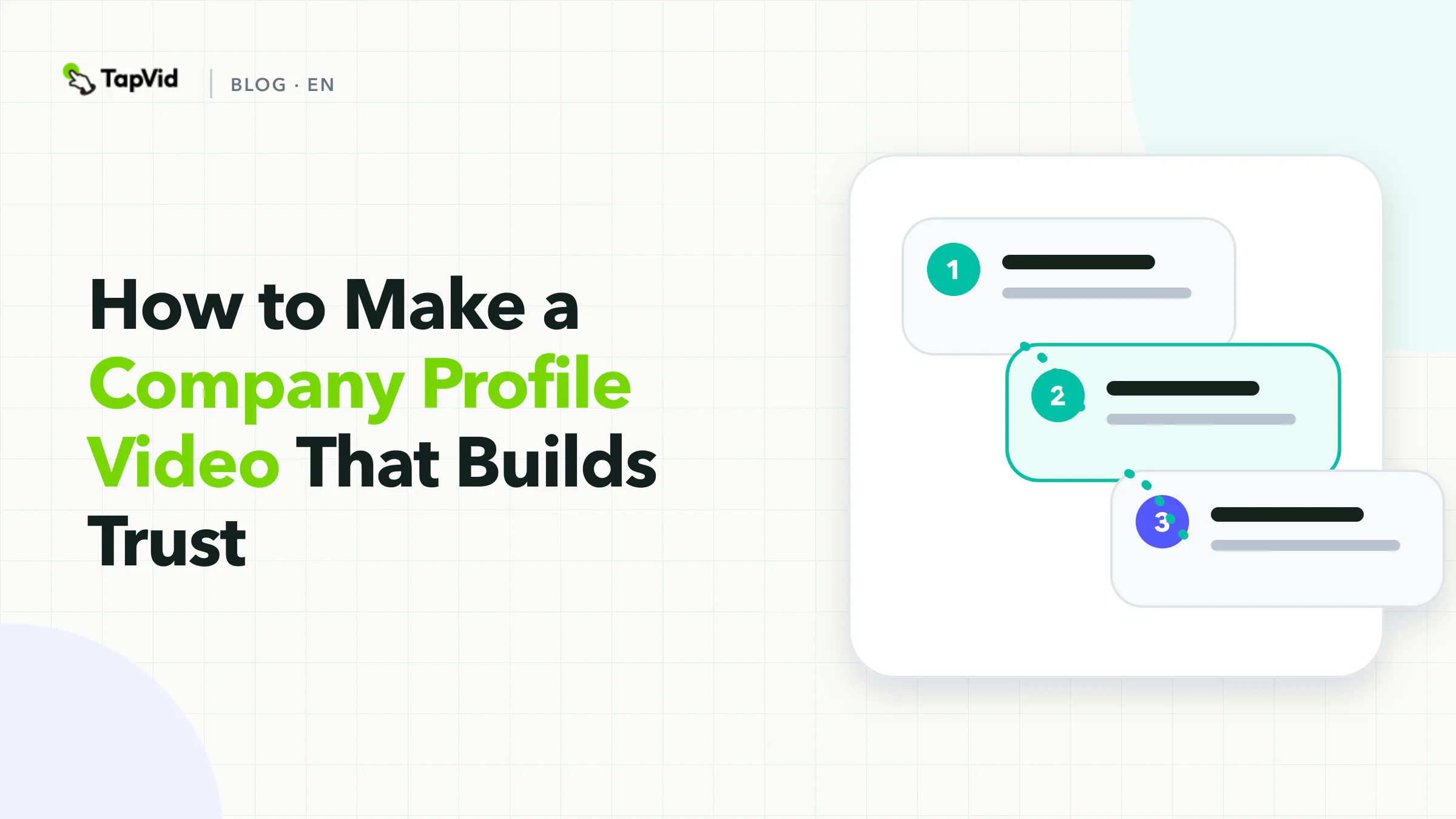 Company profile video guide with a job, proof, and action framework