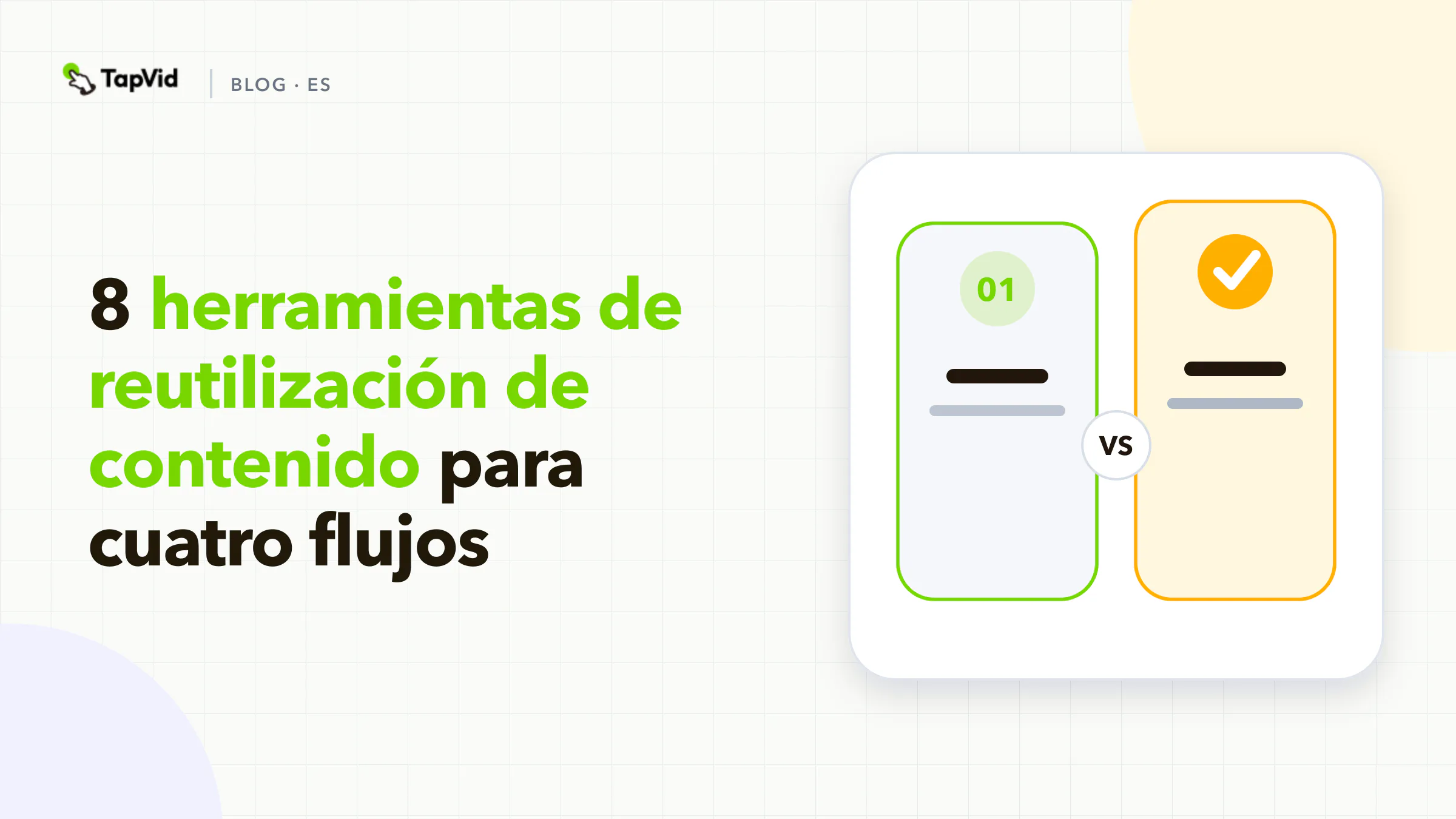 Herramientas organizadas por recorte, transcripción, fuente a vídeo y distribución