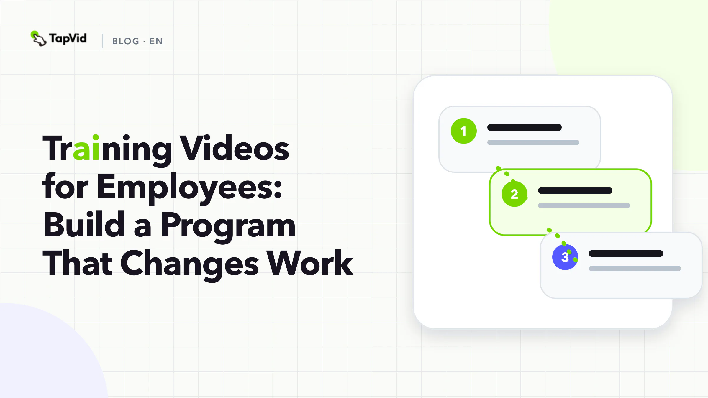 Training videos for employees program guide with a five-stage operating loop
