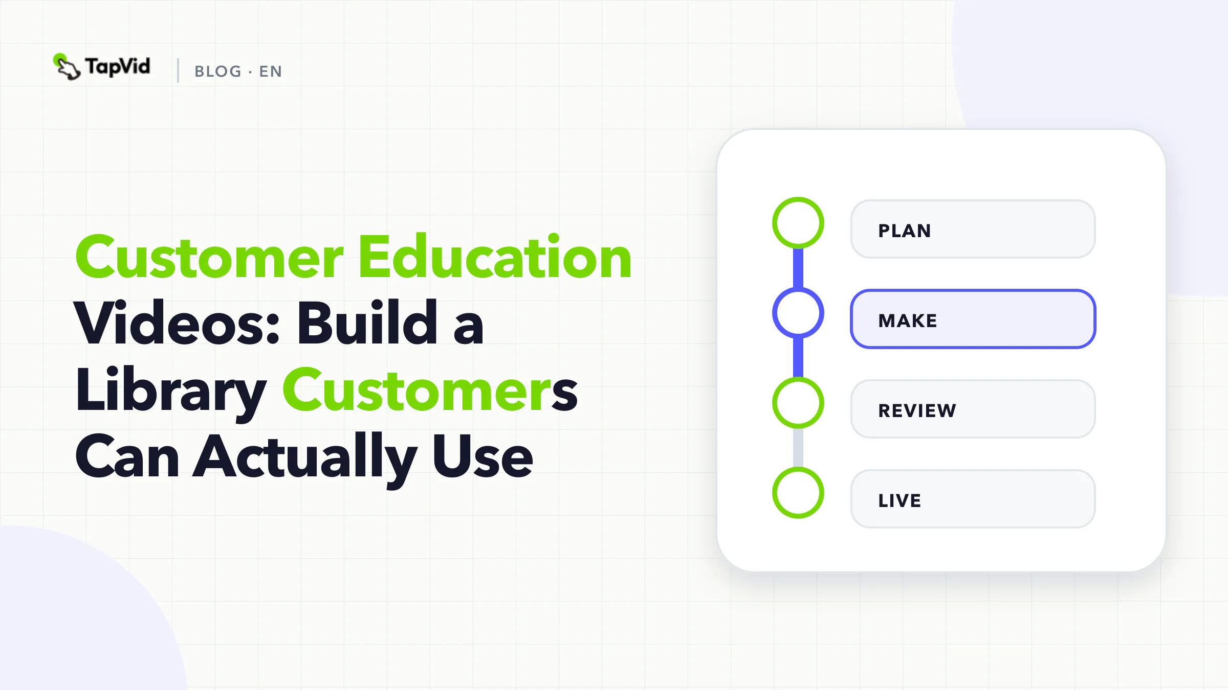 Customer education video system connecting customer jobs, approved sources, modules, distribution, and maintenance