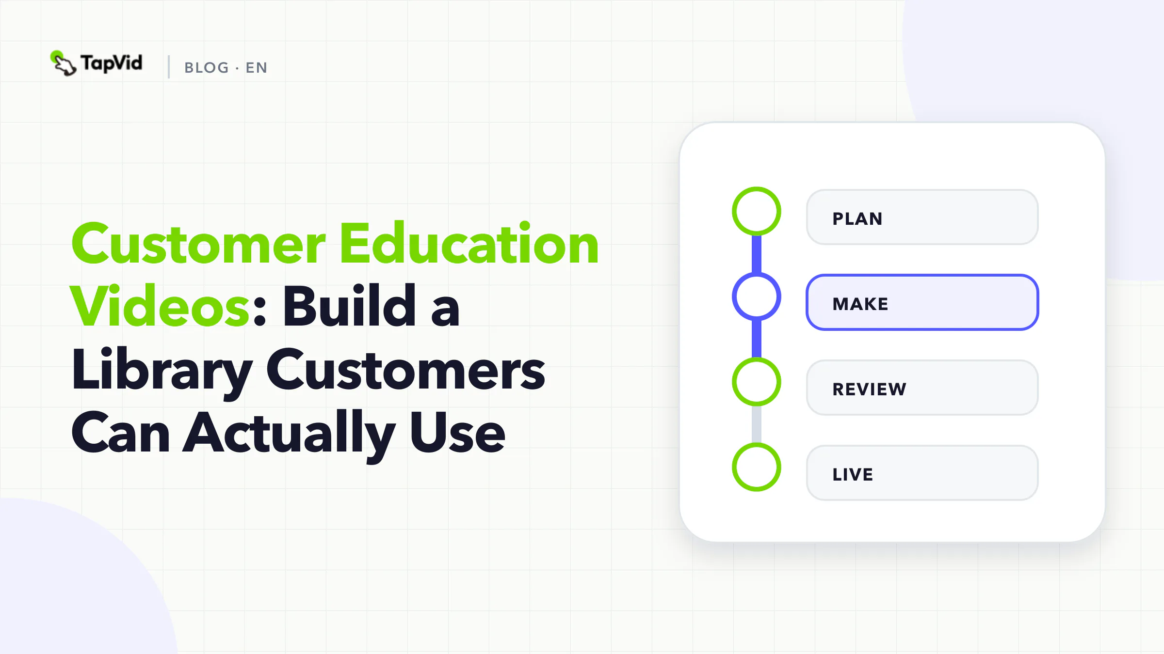 Customer education video system connecting customer jobs, approved sources, modules, distribution, and maintenance