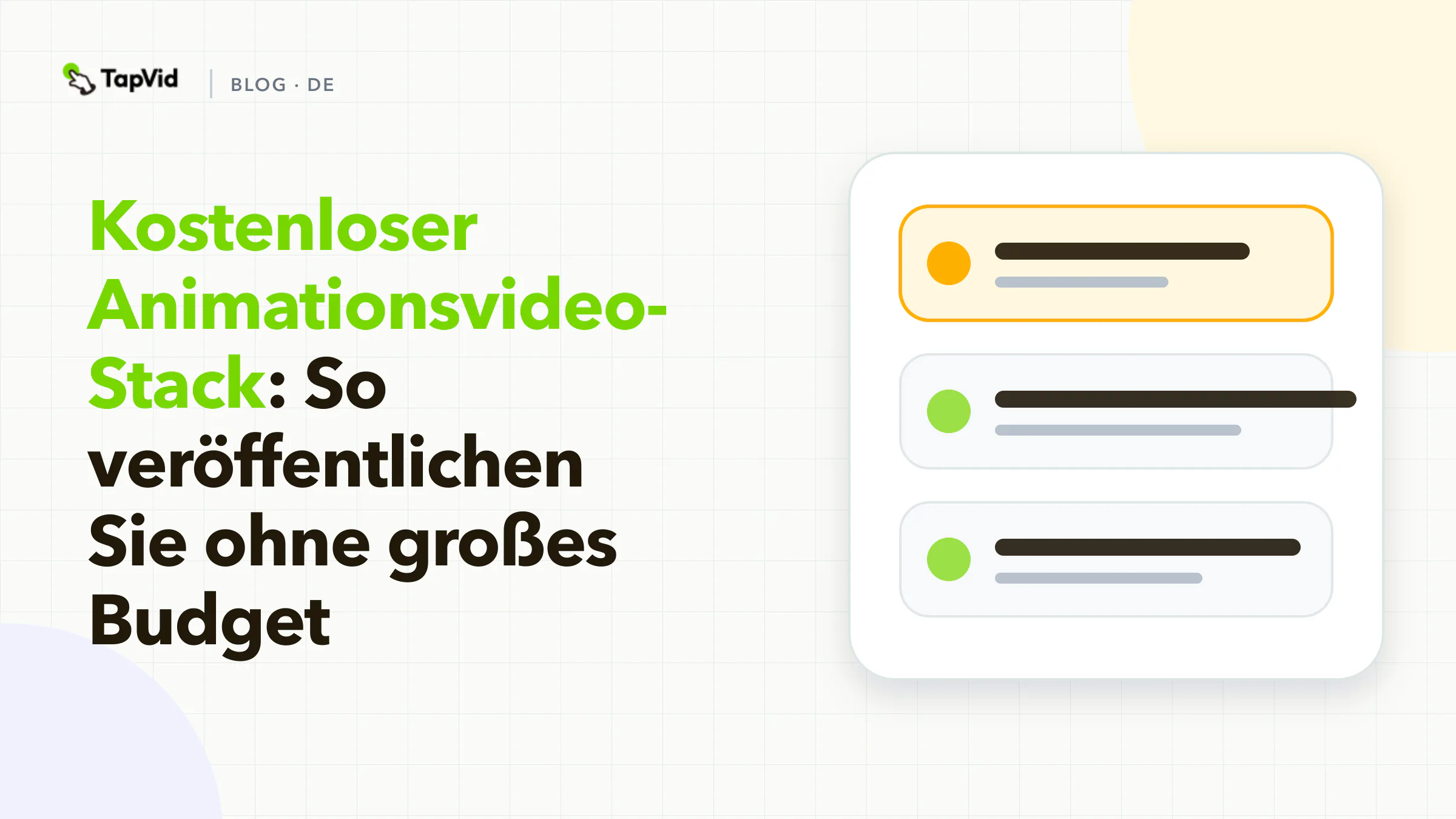 A free, no-cost stack to make and publish animated video, with TapVid