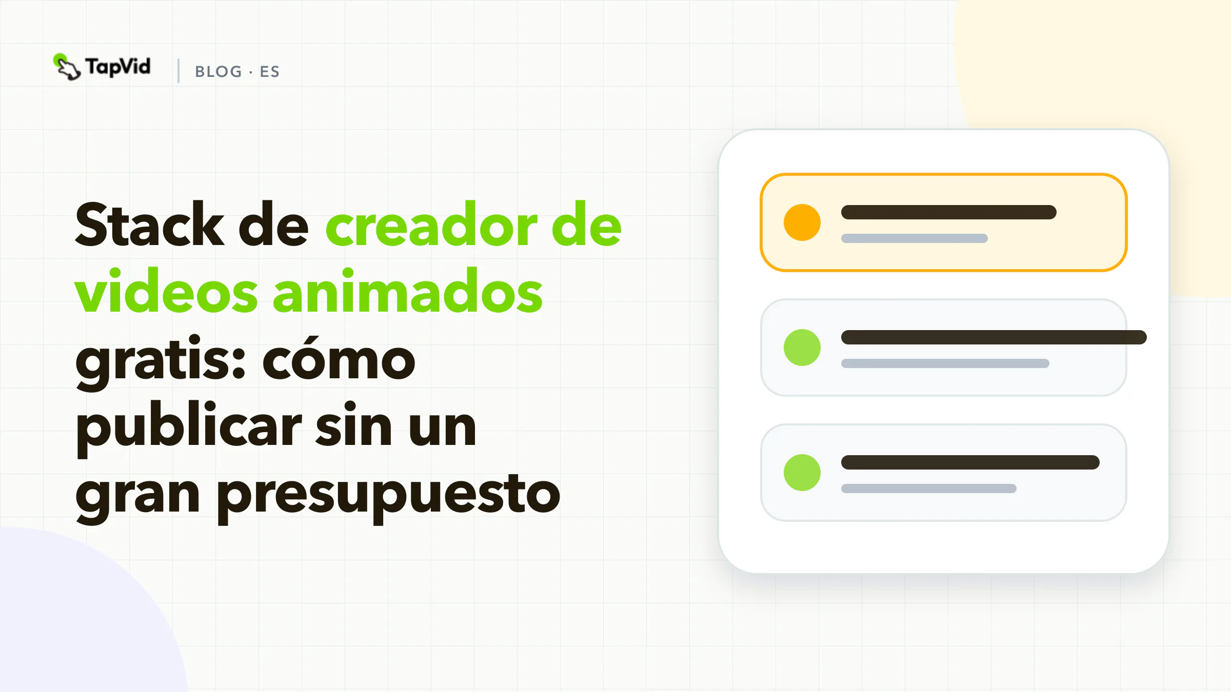 Un conjunto de herramientas gratuitas para crear y publicar videos animados con TapVid
