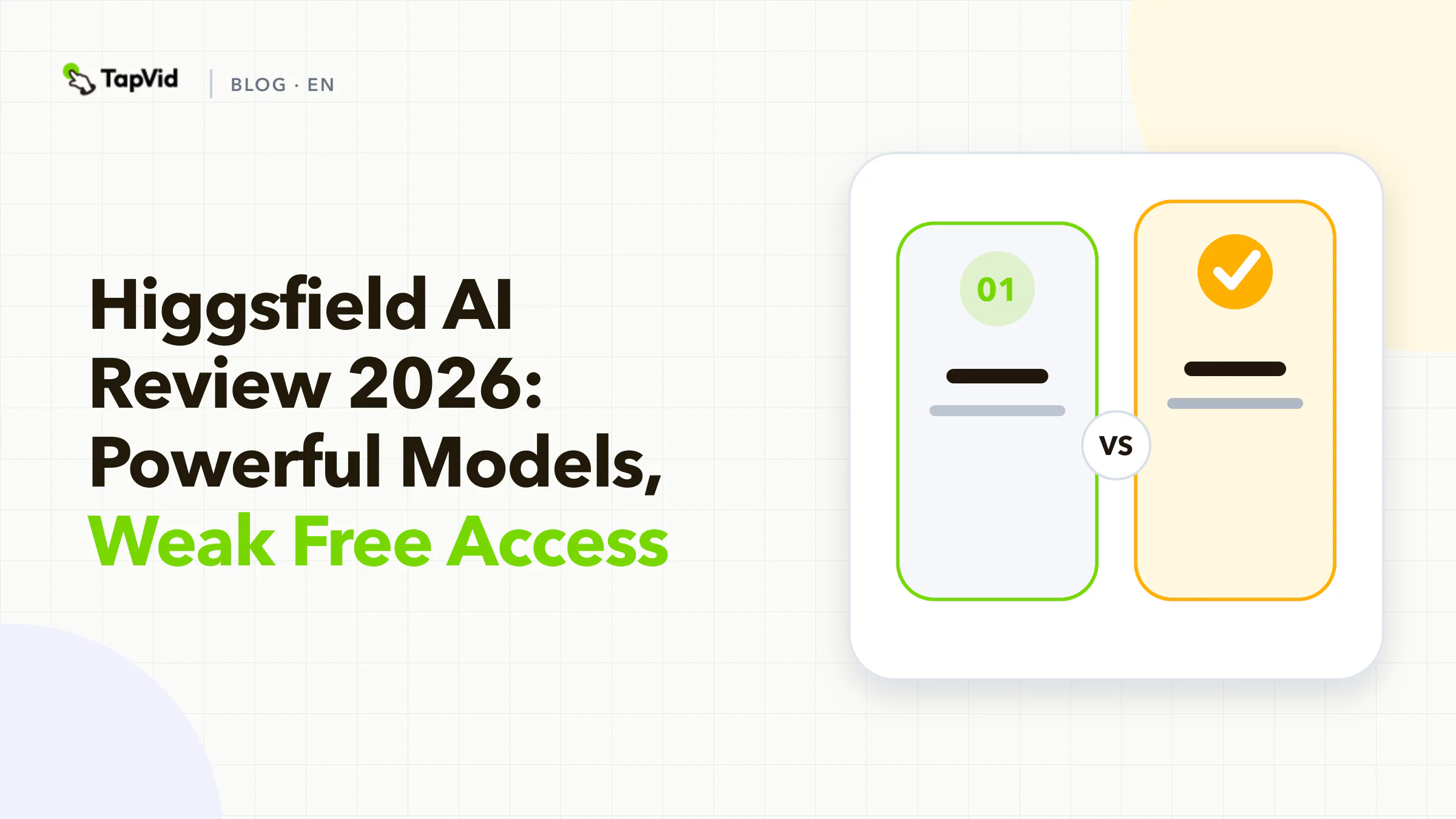 Higgsfield AI hands-on review scorecard