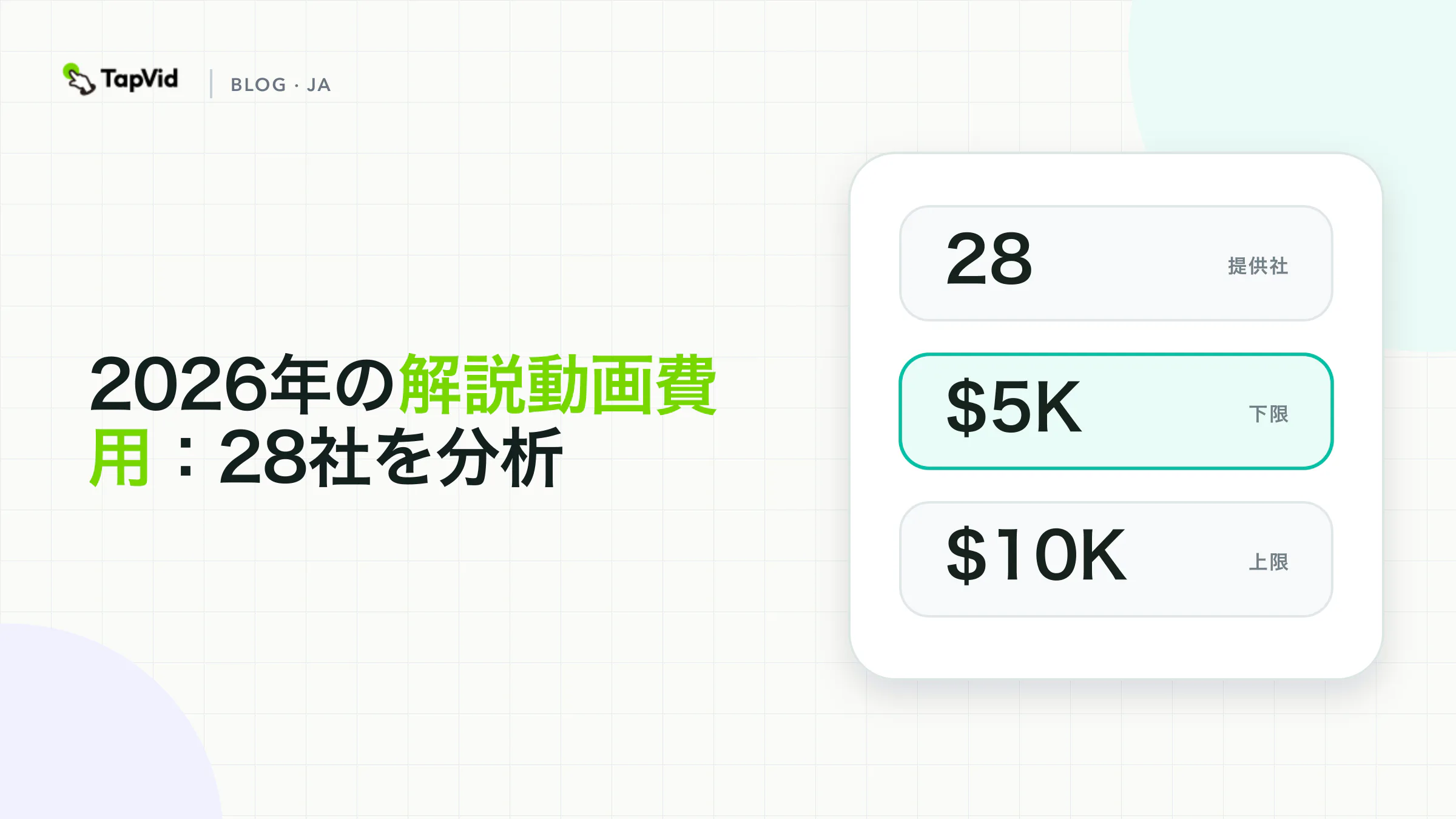 28社の公式プロバイダーページに基づく解説動画費用の調査
