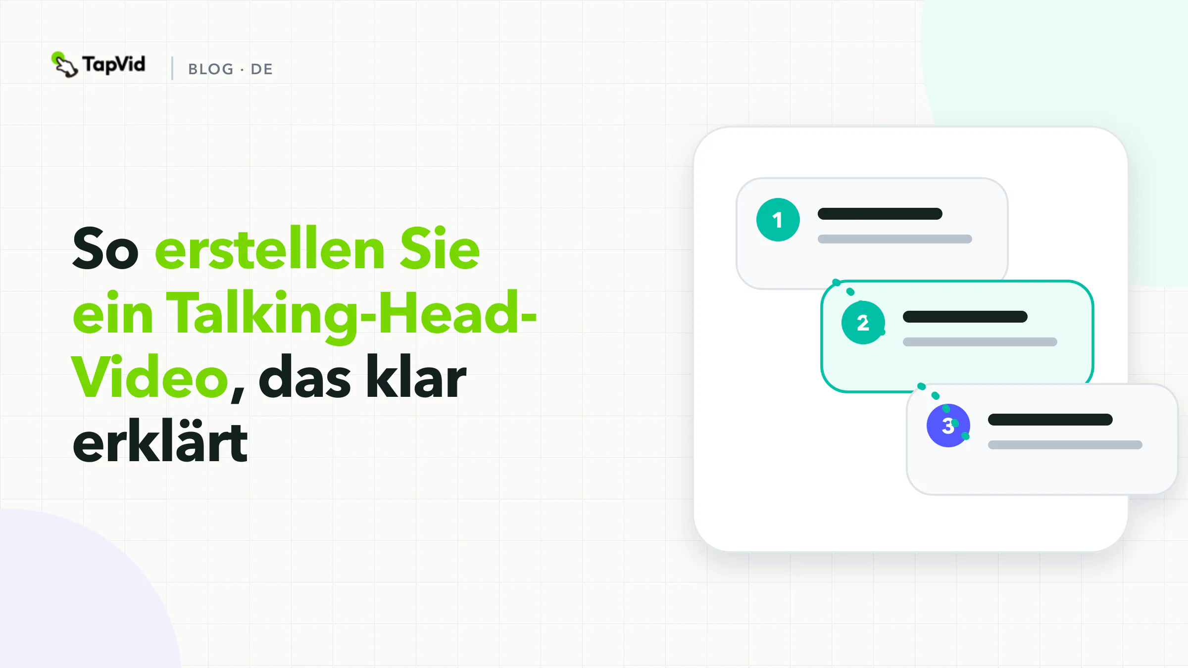 Workflow für ein Talking-Head-Video von der Aufnahme bis zu einem überprüfbaren visuellen Erklärvideo
