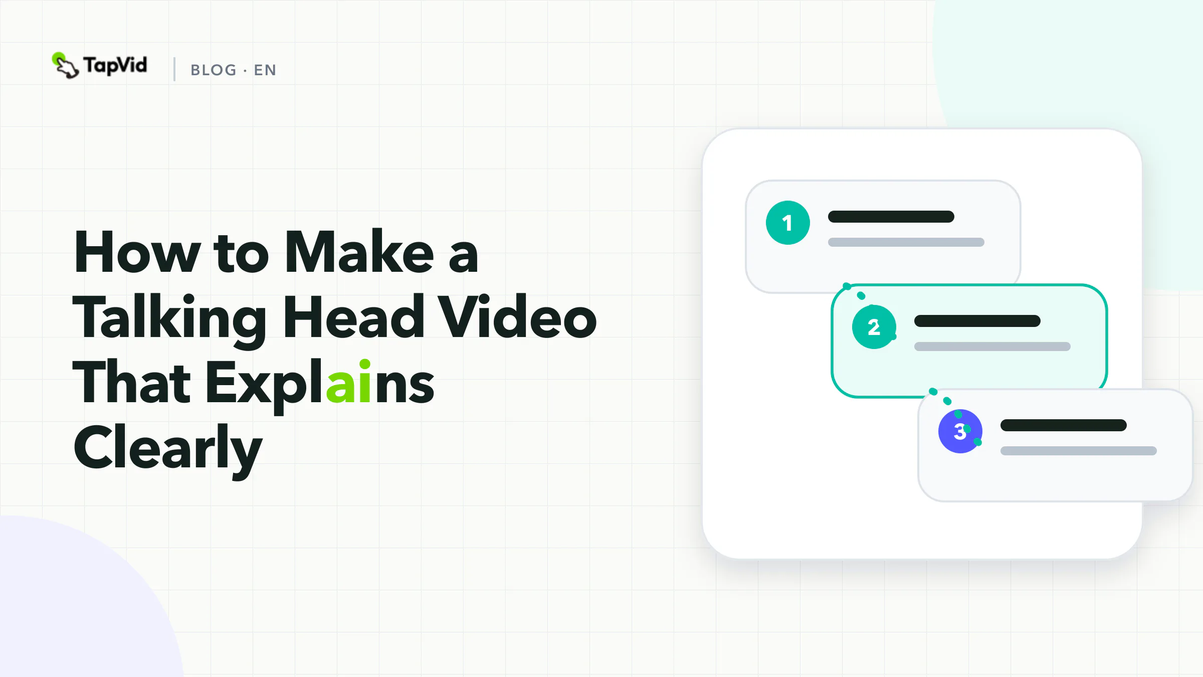 Talking-head video workflow from recording to a reviewable visual explainer