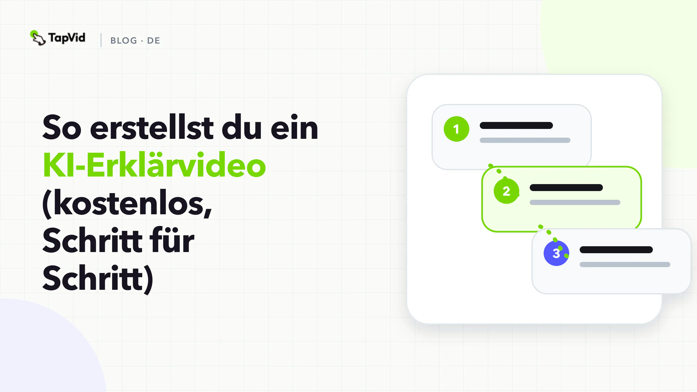 Kostenlos und Schritt für Schritt ein KI-Erklärvideo mit TapVid erstellen