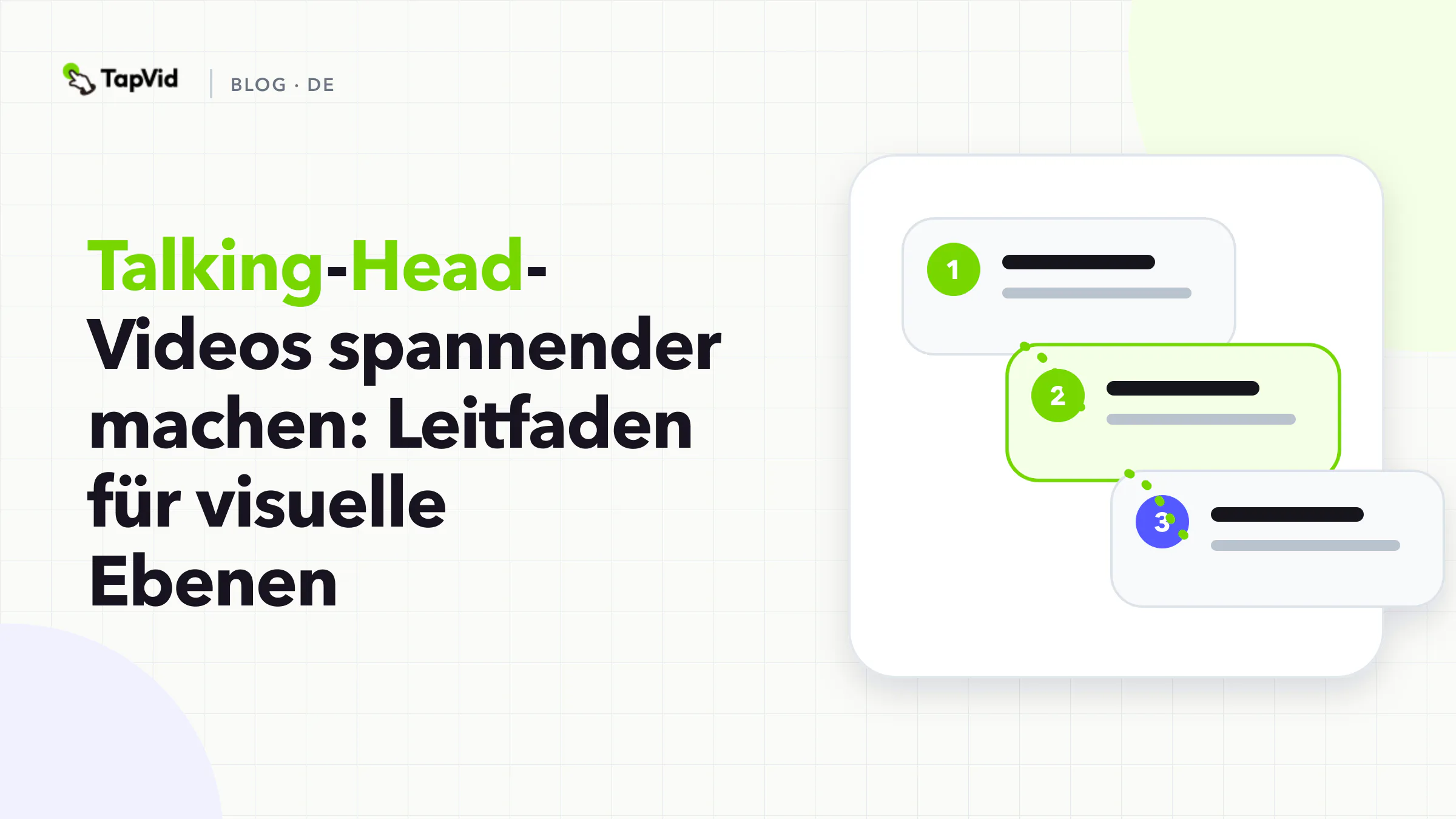 Leitfaden für Talking-Head-Videos, der Zuschauerfragen Callouts, Layouts, Diagrammen und realem Kontext zuordnet