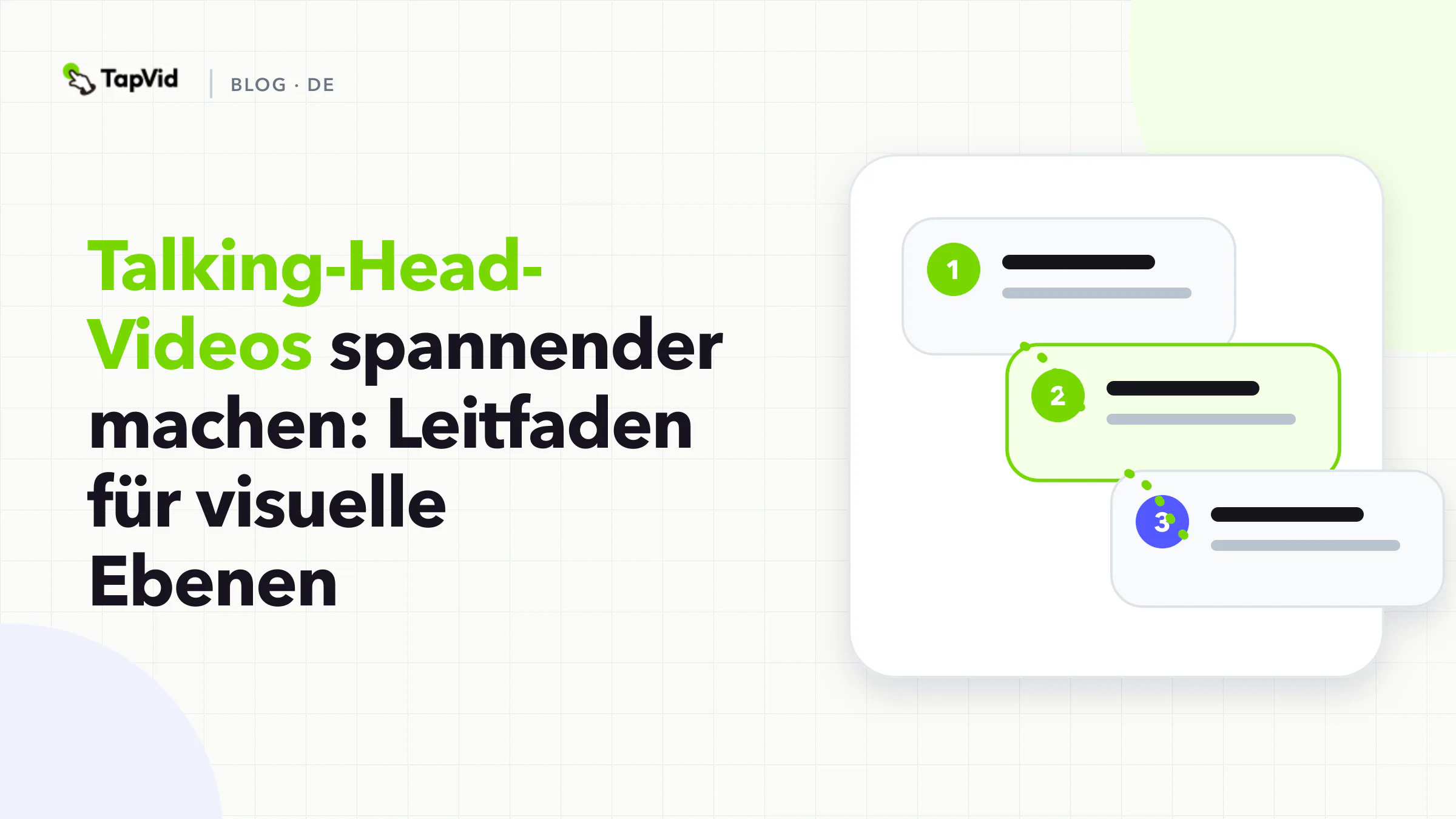 Leitfaden für Talking-Head-Videos, der Zuschauerfragen Callouts, Layouts, Diagrammen und realem Kontext zuordnet