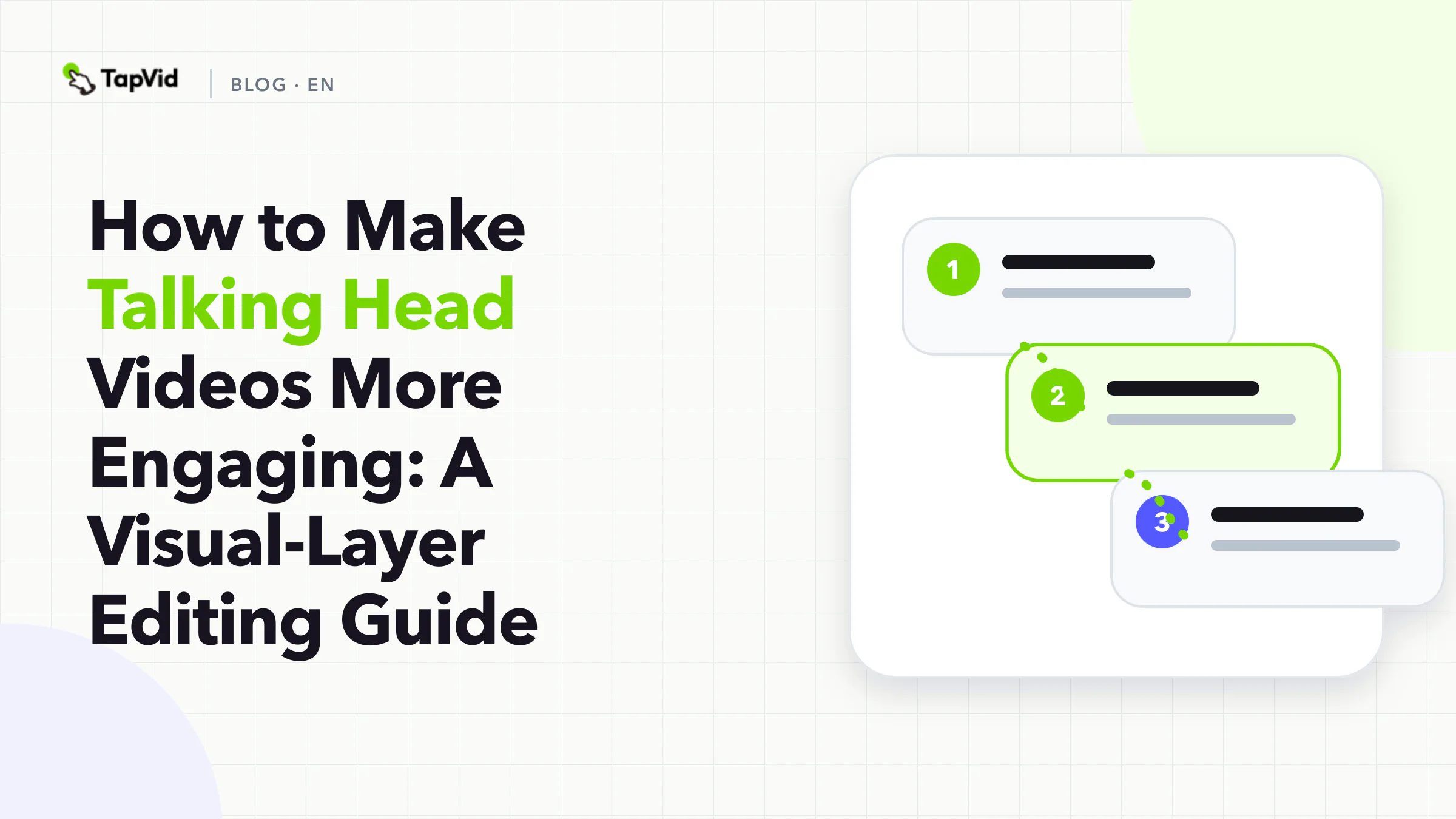 Talking head video guide mapping viewer questions to callouts, layouts, diagrams, and real context