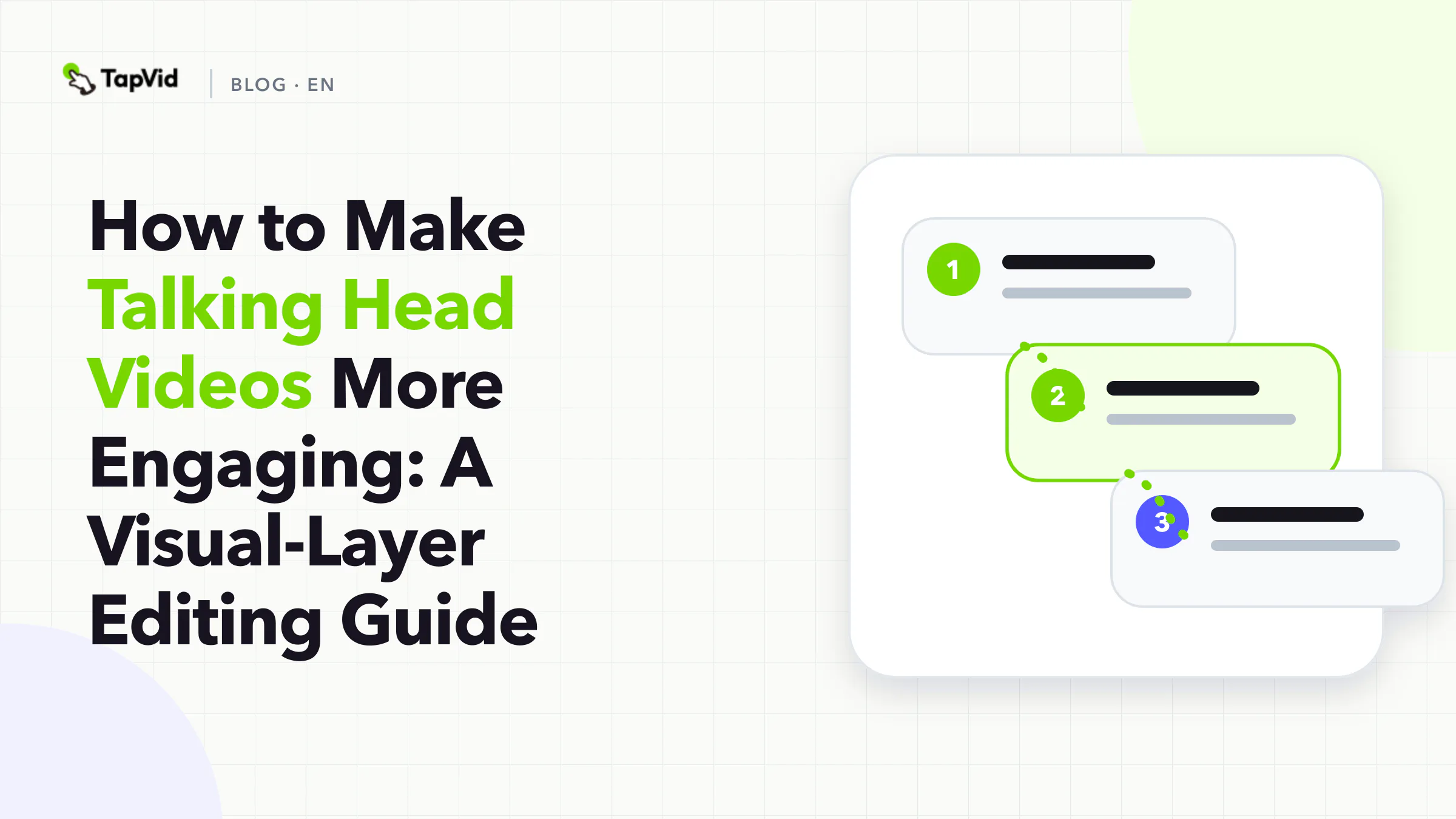 Talking head video guide mapping viewer questions to callouts, layouts, diagrams, and real context