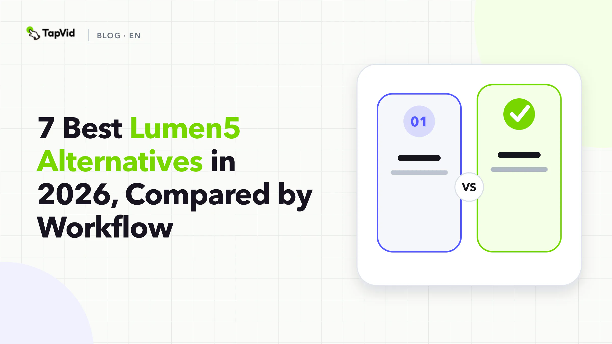 Seven Lumen5 alternatives compared by workflow, including motion explainers, stock repurposing, avatar training, and hands-on editing