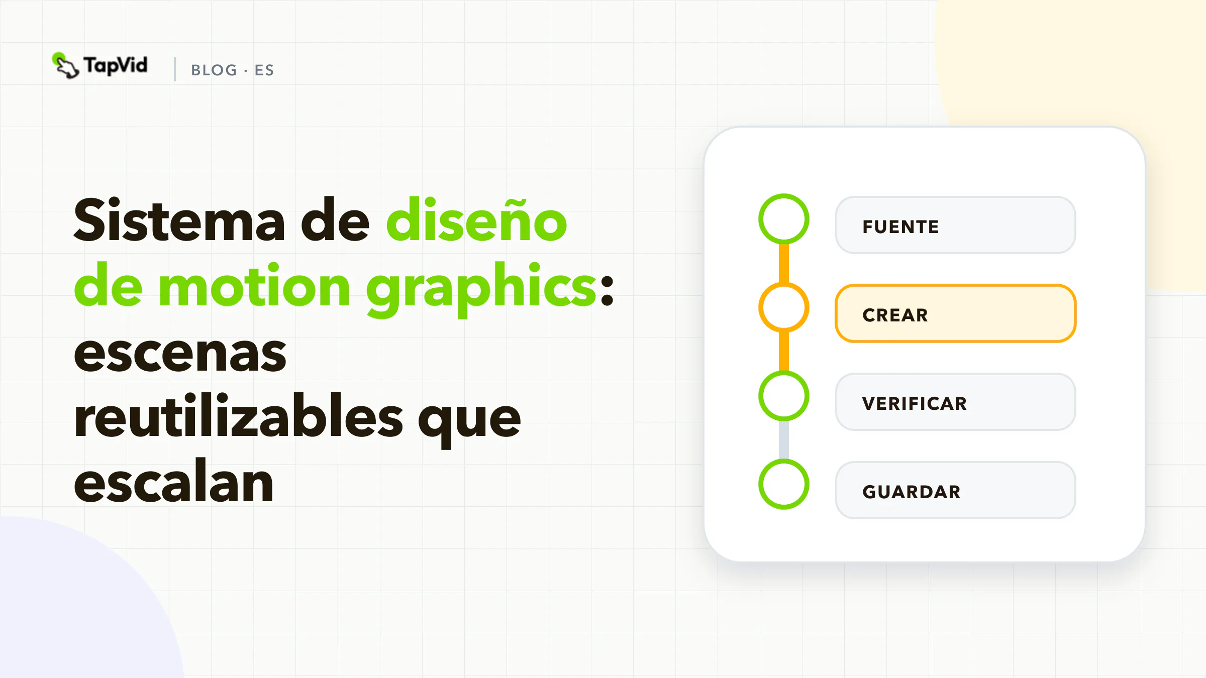 Crea con TapVid un sistema reutilizable y escalable de diseño de motion graphics