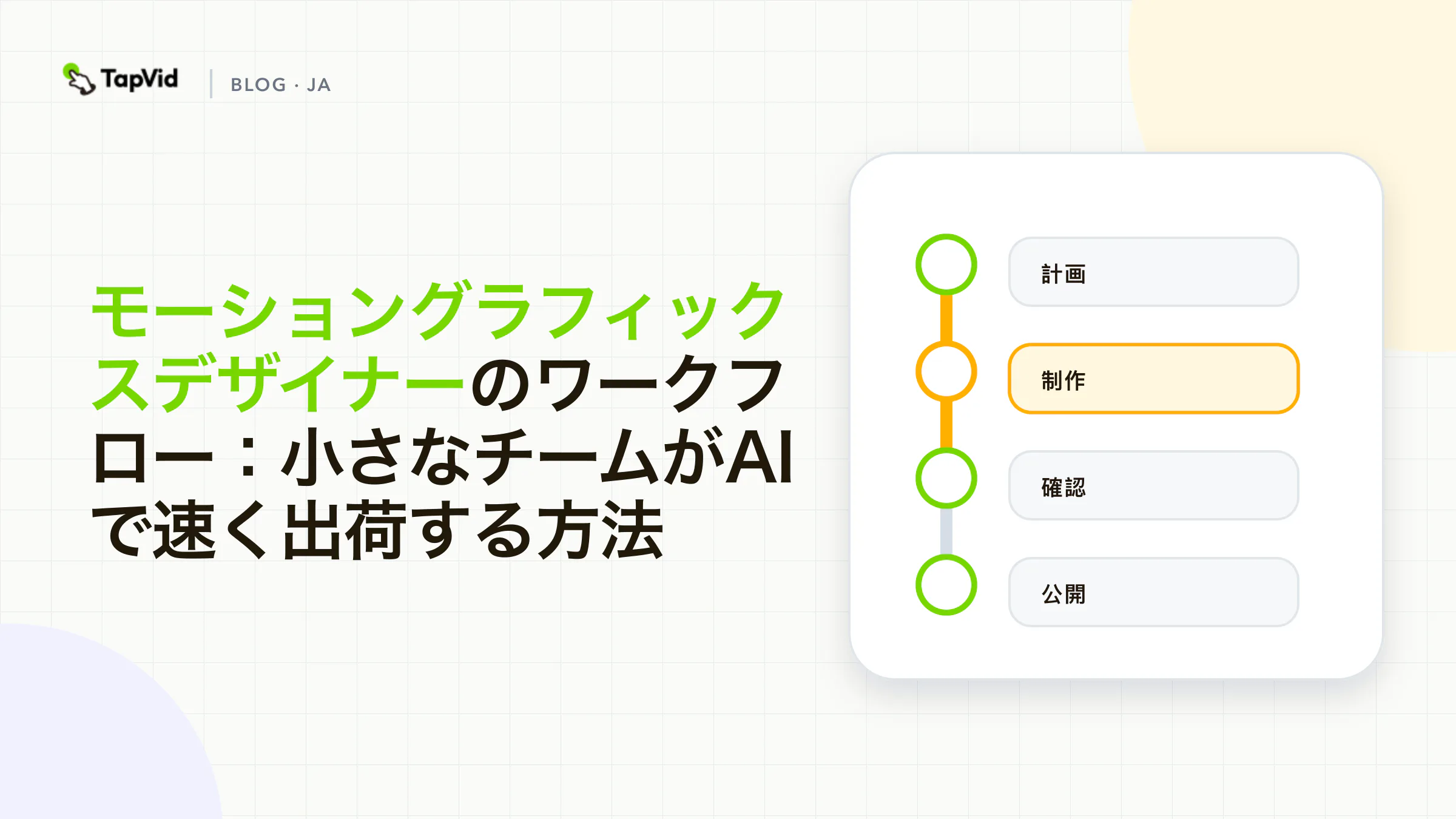モーショングラフィックスデザイナーの制作フロー