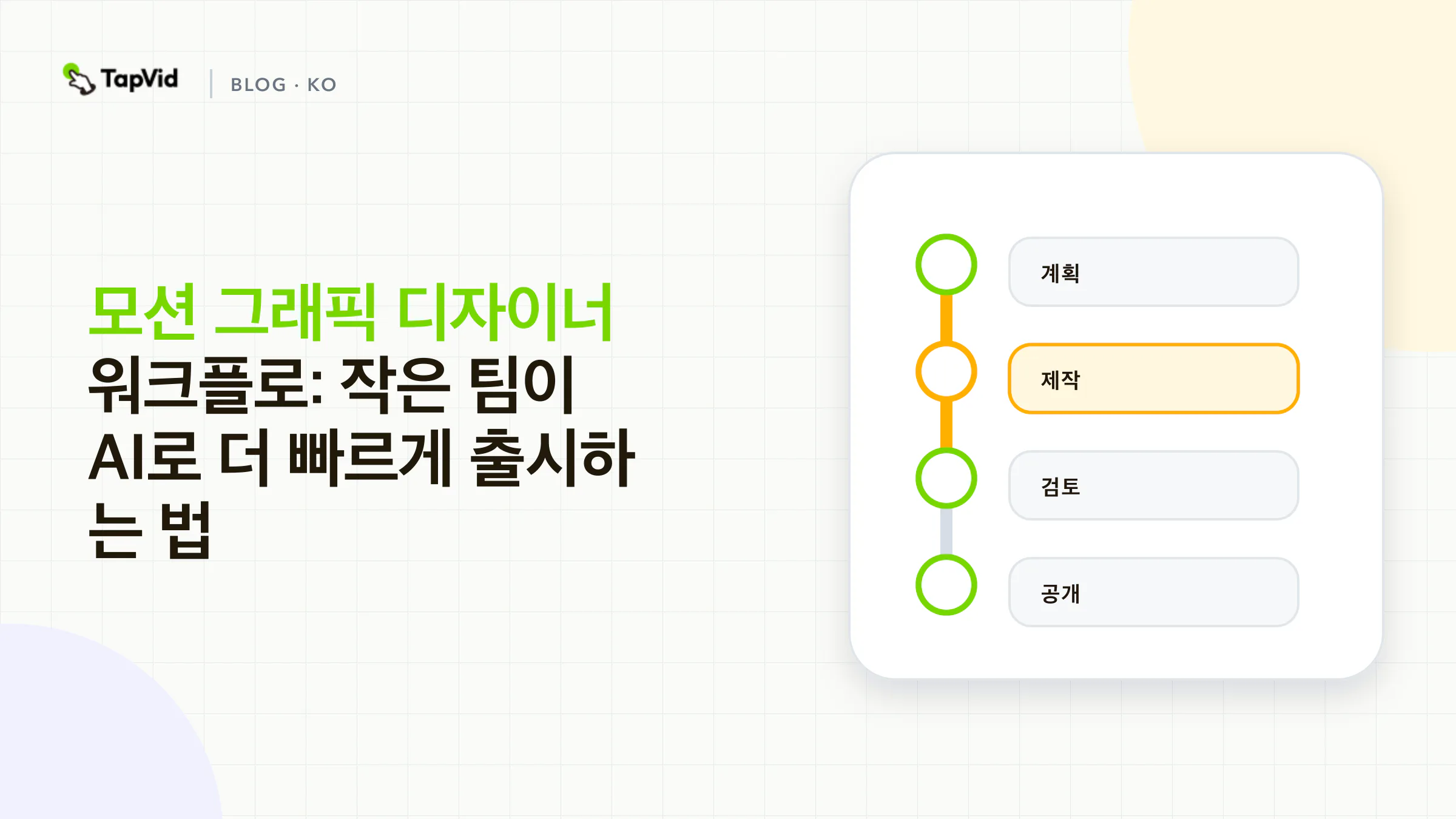 모션 그래픽 디자이너 워크플로