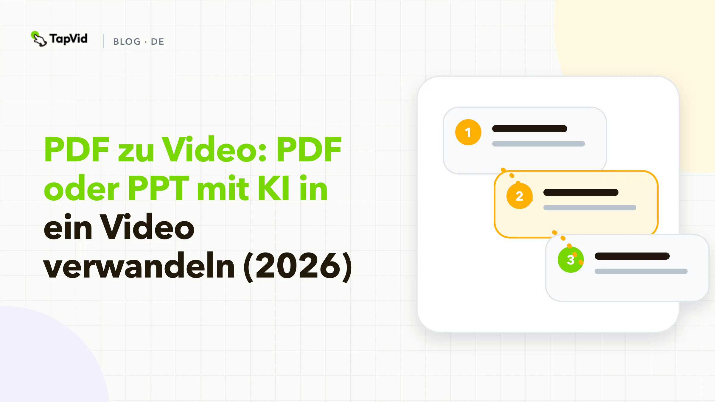 Mit TapVid ein PDF oder eine PPT in ein animiertes KI-Video mit Sprechertext umwandeln