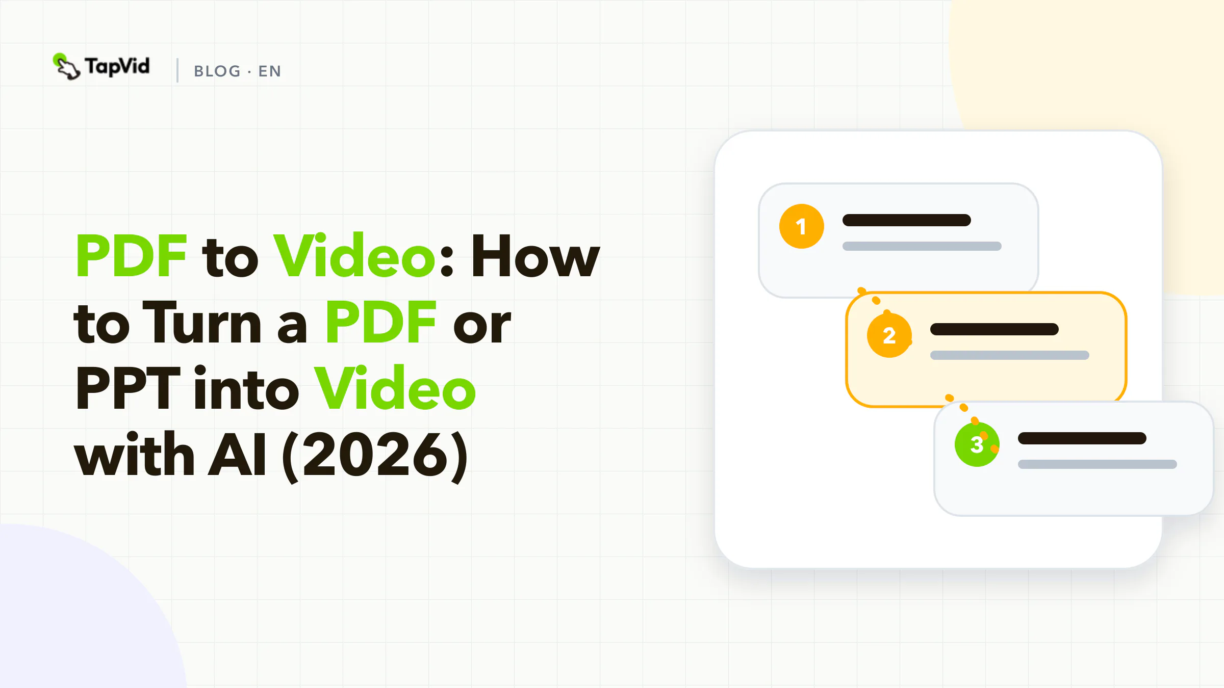 How to turn a PDF or PPT into an animated, narrated AI video with TapVid