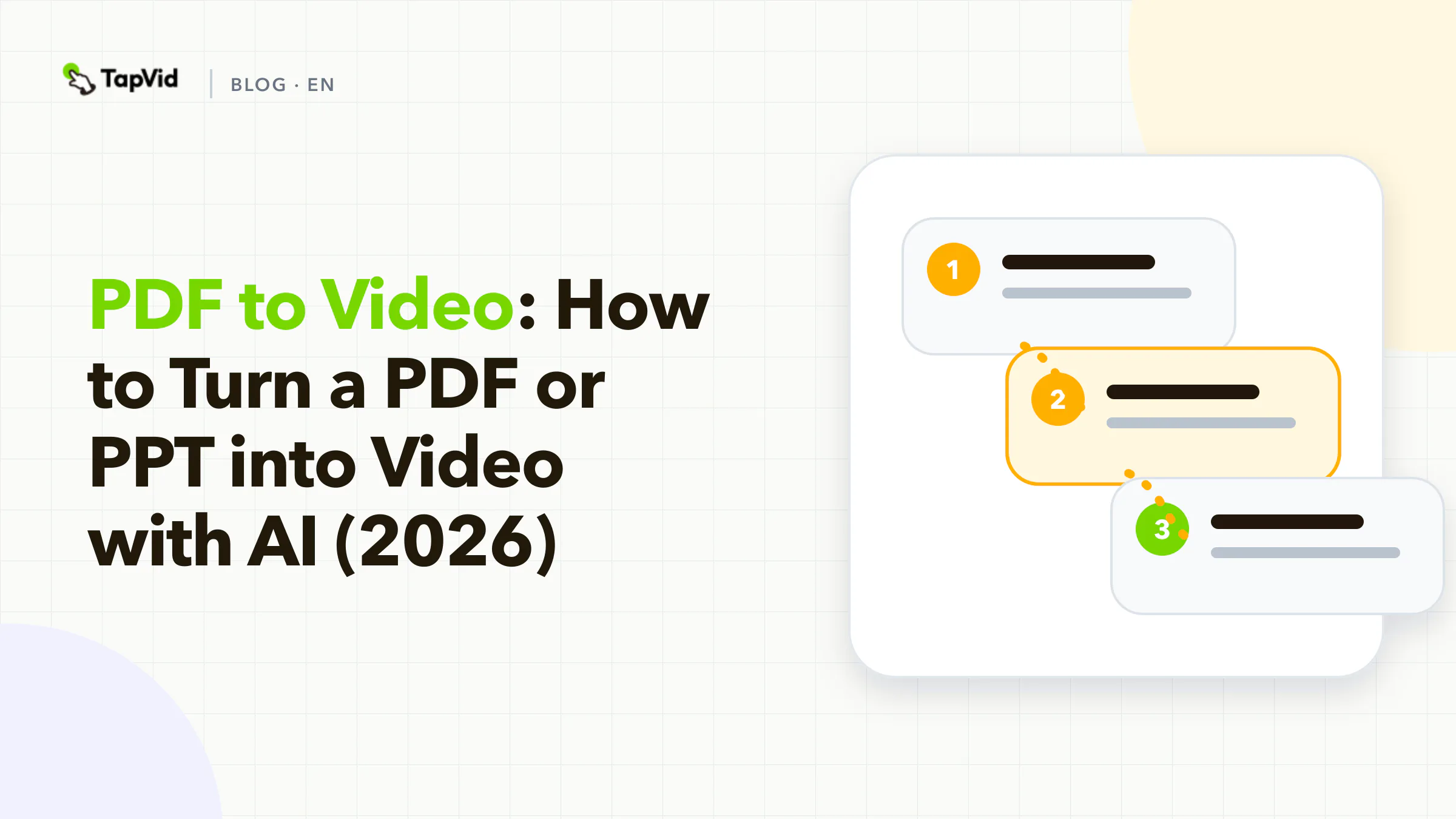 How to turn a PDF or PPT into an animated, narrated AI video with TapVid