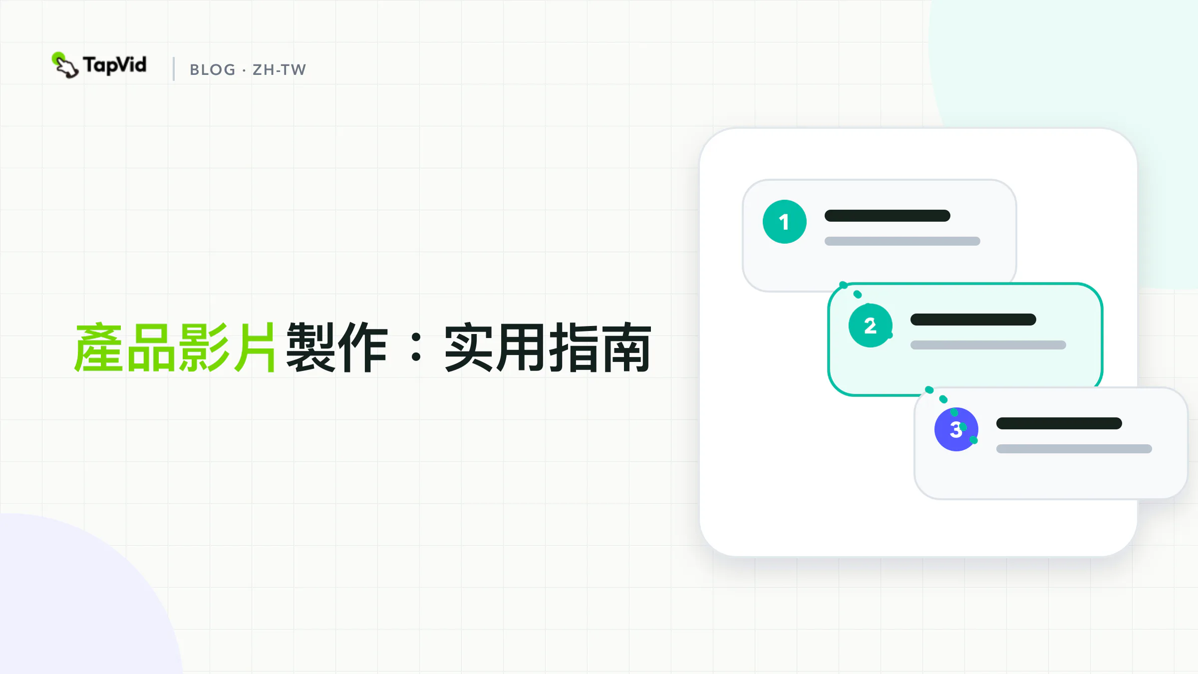 依據主要製作限制选擇三种產品影片製作路線