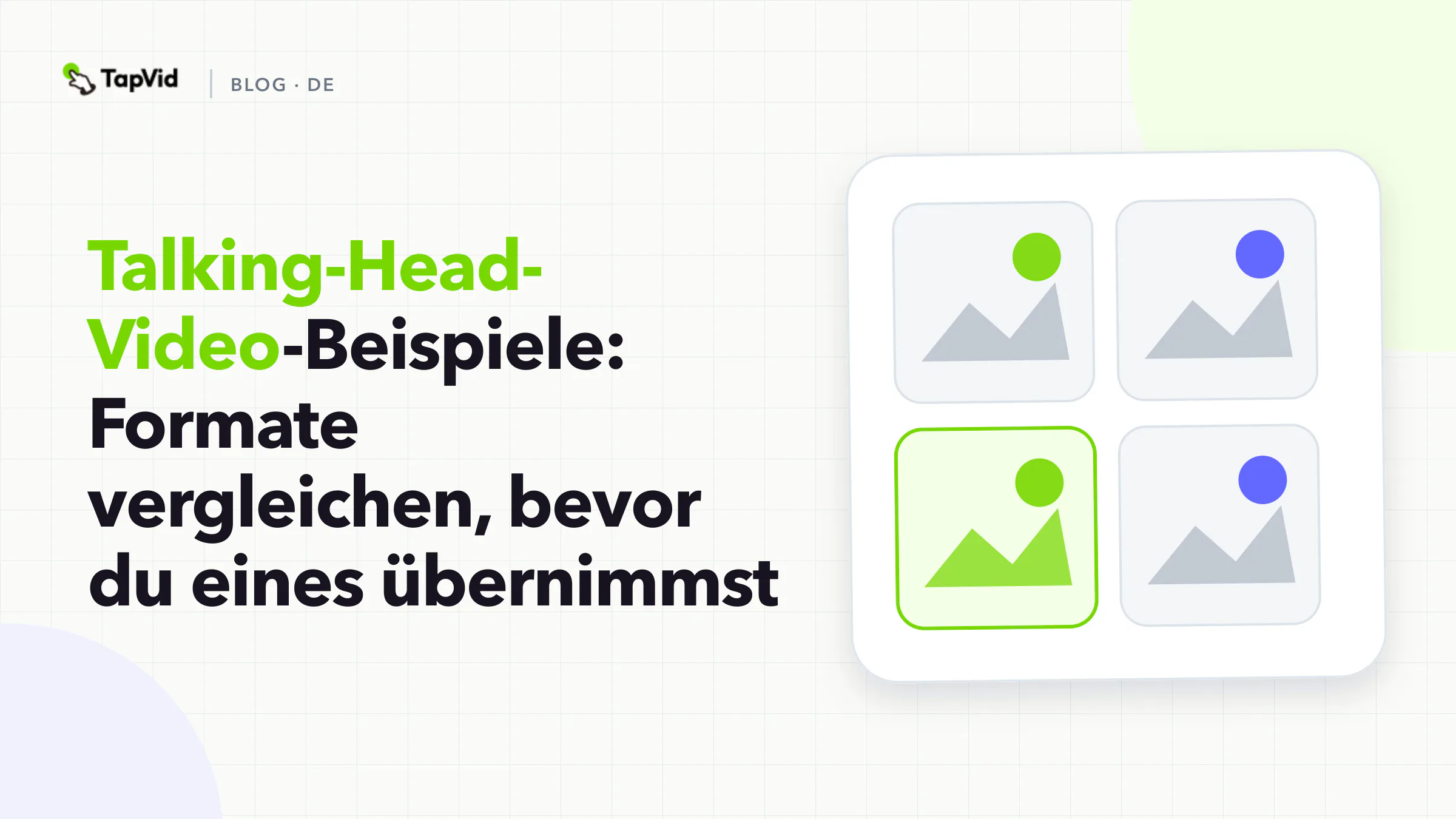 Drei-Schritt-Cover: Aufgabe benennen, Talking-Head-Format bewerten, dann eine Regel übernehmen.
