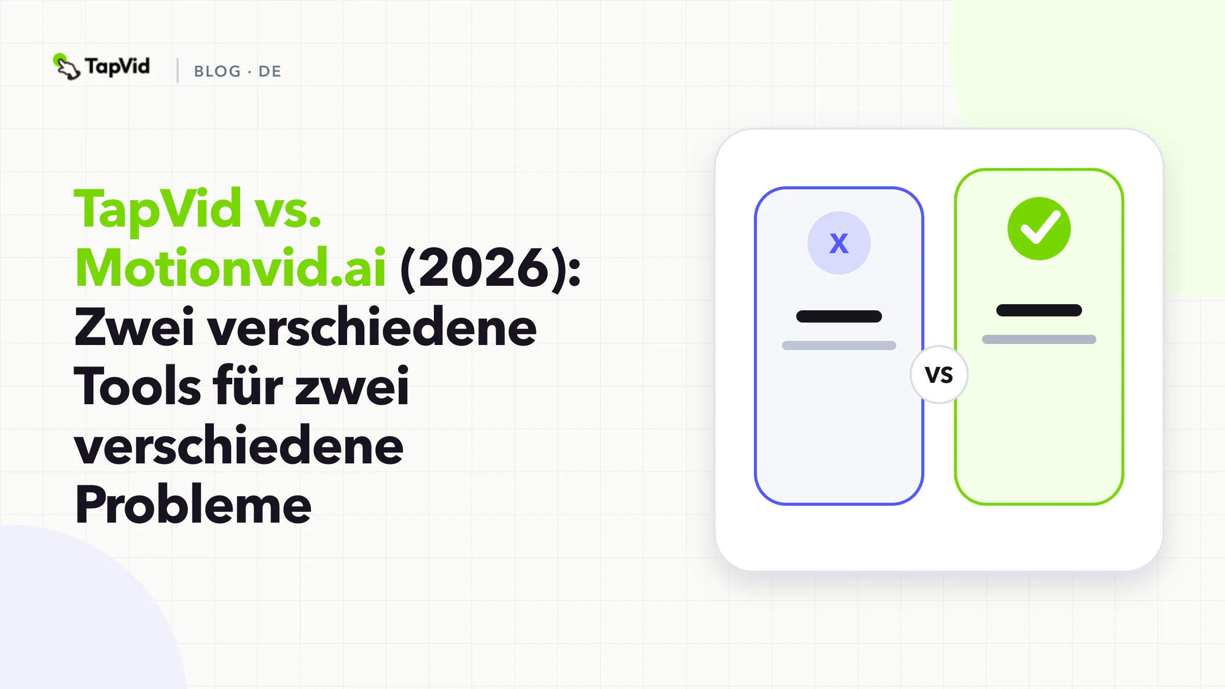 TapVid vs. Motionvid.ai – zwei unterschiedliche Tools für zwei unterschiedliche Probleme im Vergleich