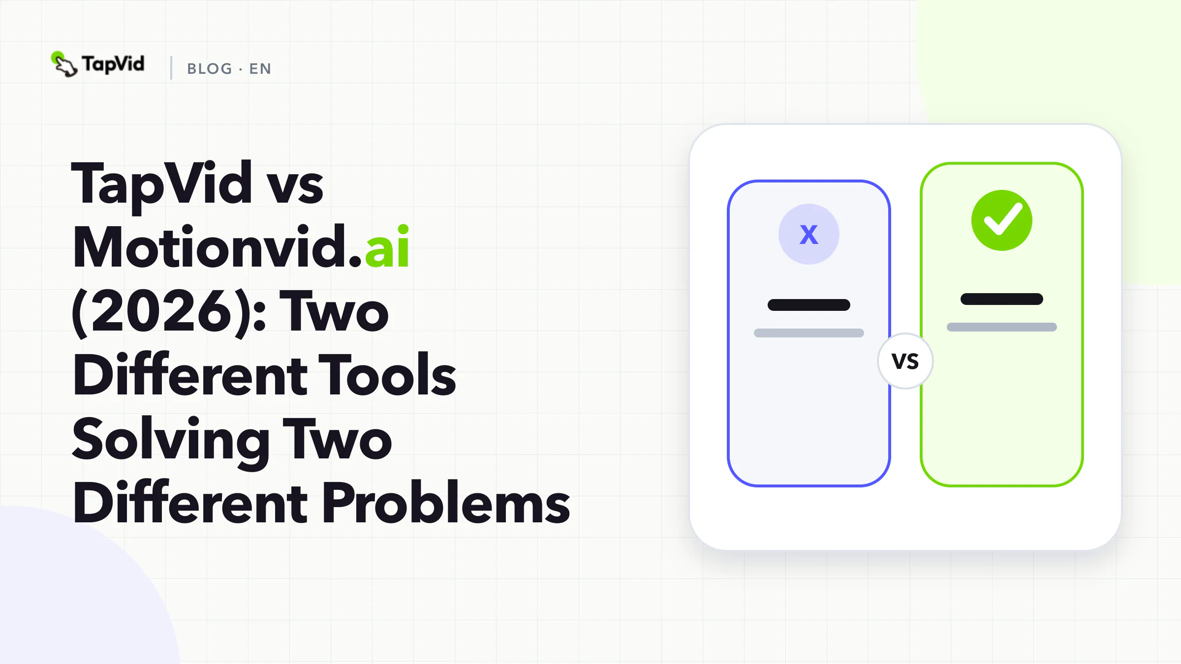 TapVid vs Motionvid.ai — two different tools solving two different problems, compared