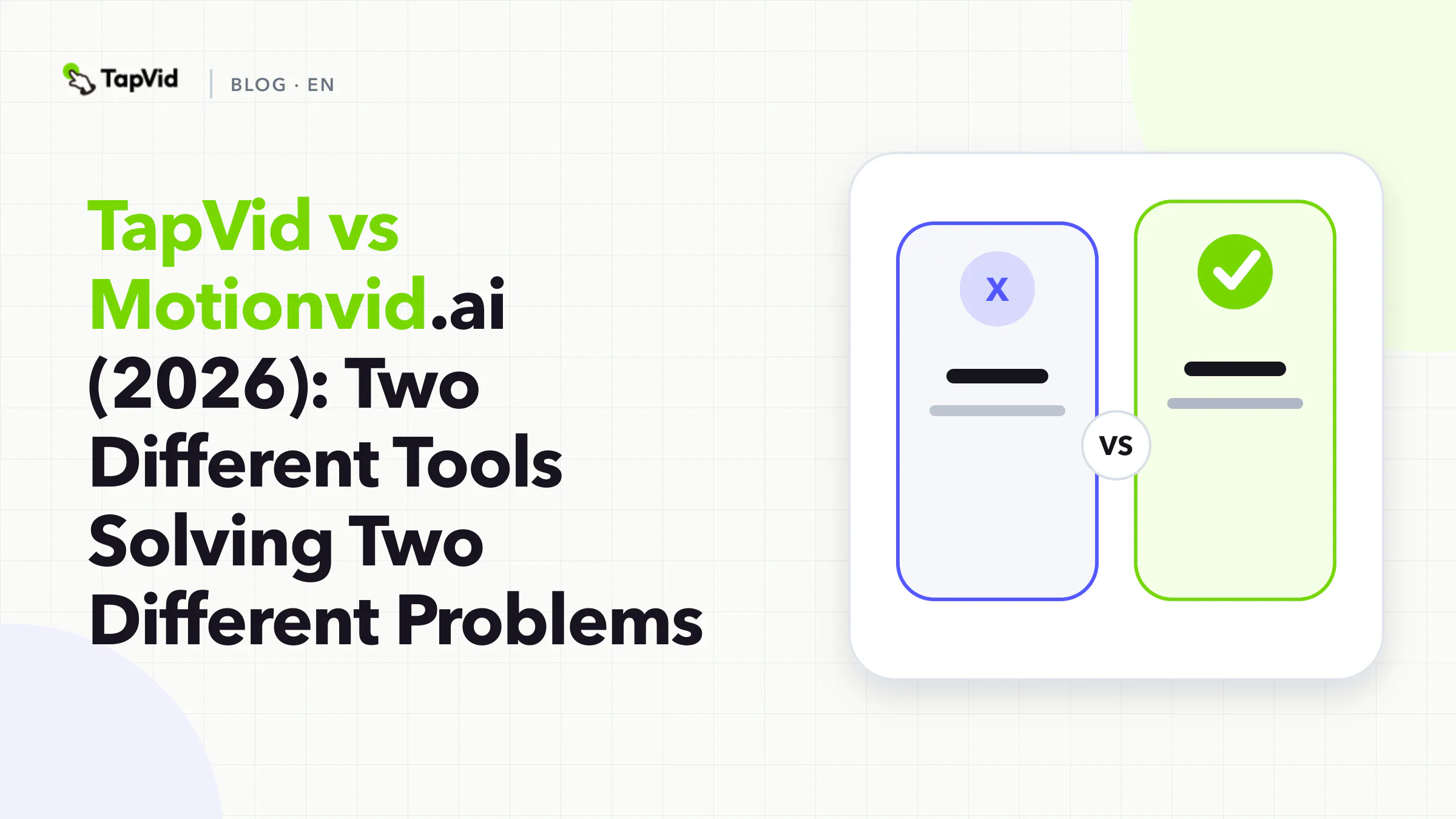 TapVid vs Motionvid.ai — two different tools solving two different problems, compared