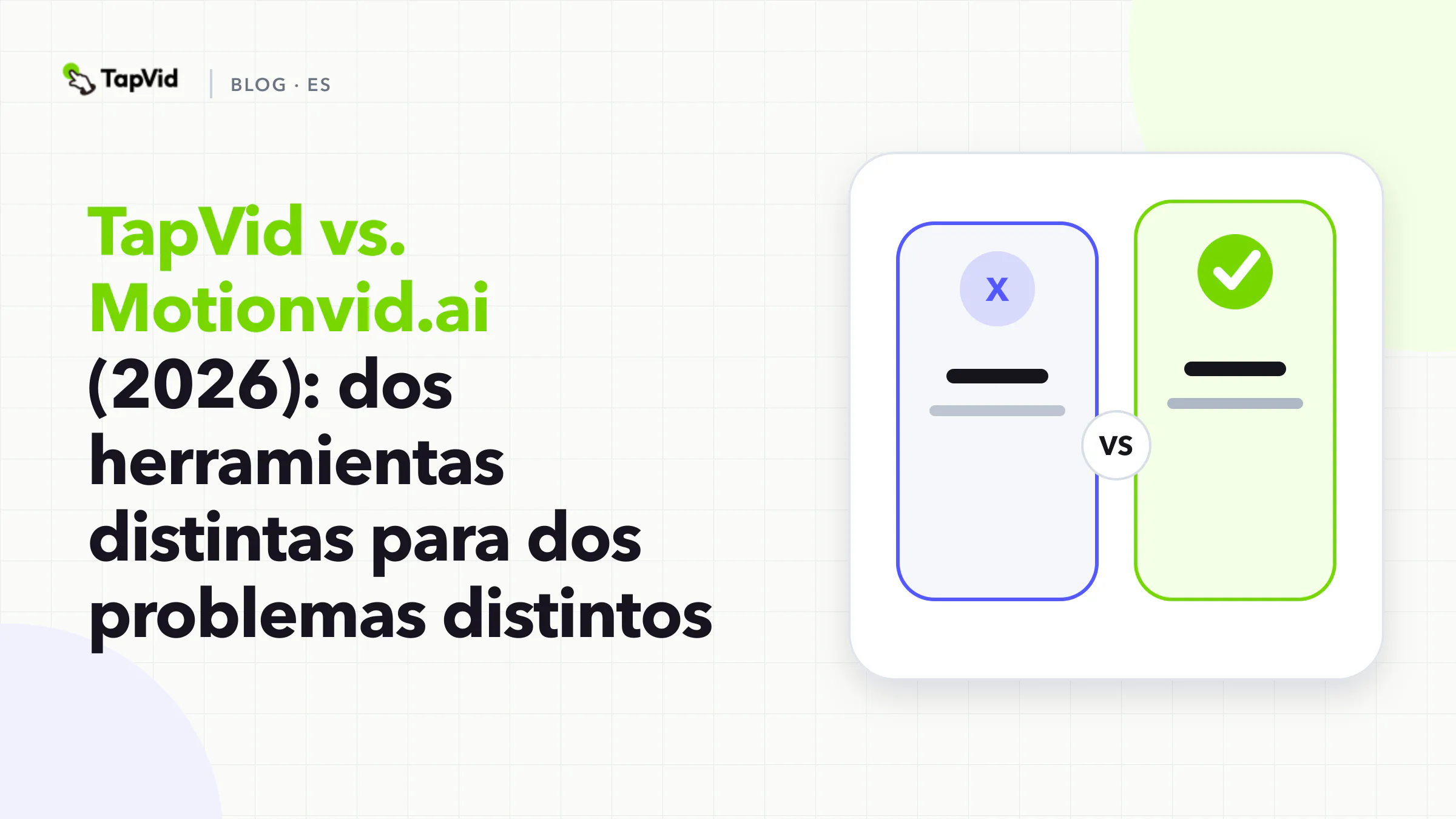 TapVid frente a Motionvid.ai: comparativa de dos herramientas distintas que resuelven problemas diferentes